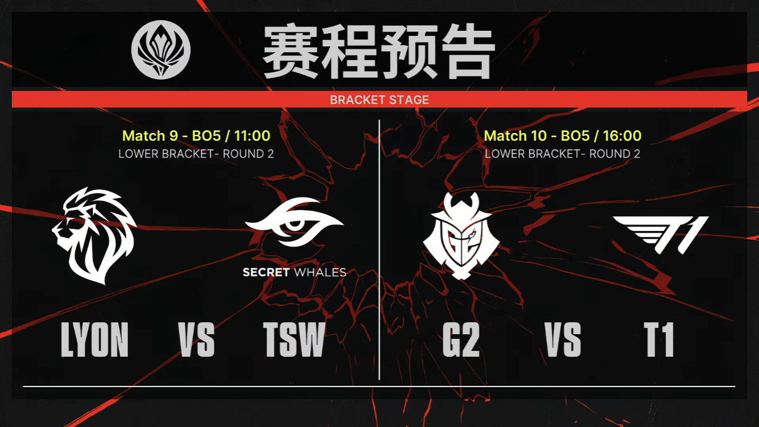 《英雄联盟》2026 MSI 7月8日赛程：11:00 TSW vs LYON1