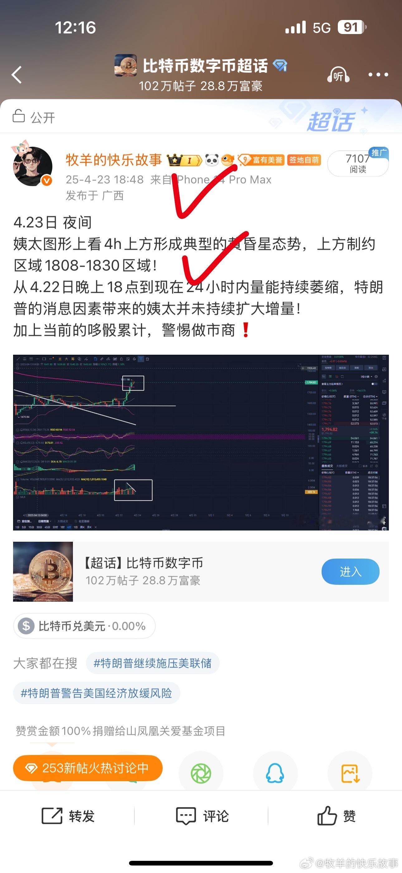 姨太这个悾的含金量还在上升，很多人说指标图形没用，这是实例验证！目前姨太正在测试