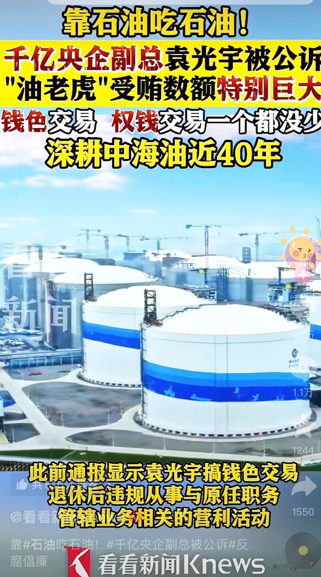 连打两虎：这个才是大虎
怪不得油价只有涨没有跌了
靠石油吃石油
千亿央企副总袁光