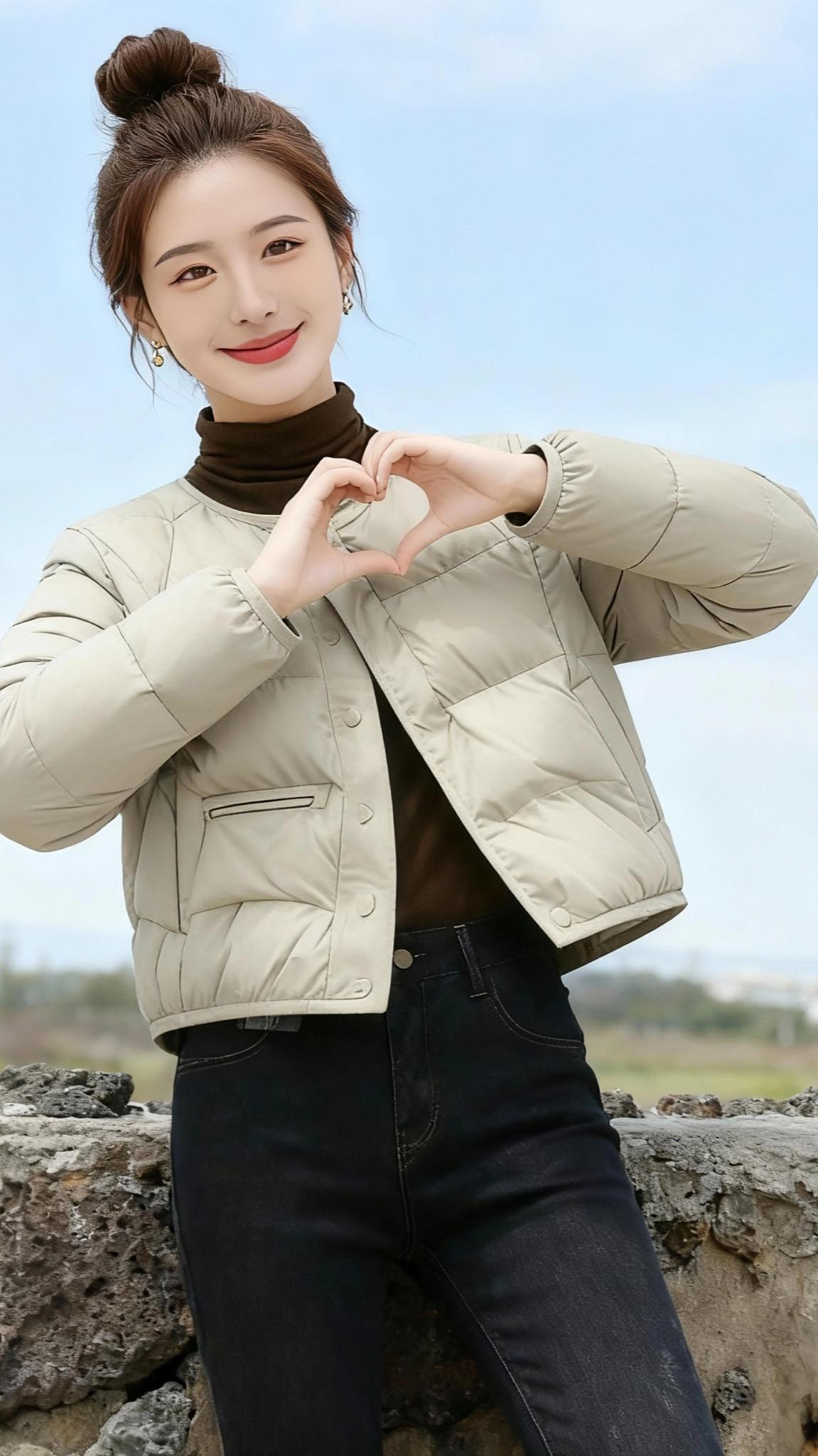 浅冬晴空里的软暖
 
浅冬的天空清透得像一块洗过的琉璃，没有一丝云絮，少女站在石