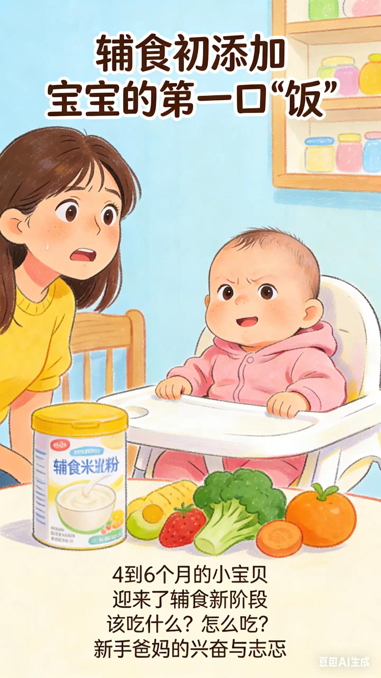 0-3岁喂养与饮食：3.宝宝辅食初添加 。宝宝 4 - 6 个月了，到了添加辅食