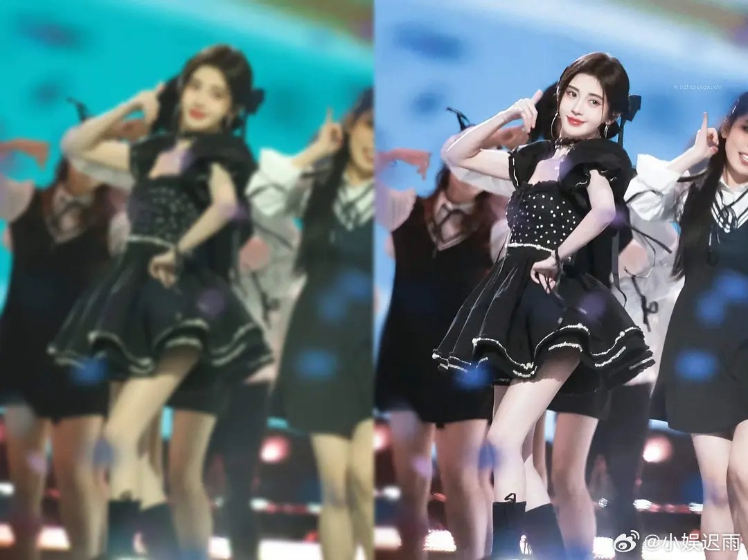 站姐是怎么把鞠婧祎这张糊图修的这么清晰的 