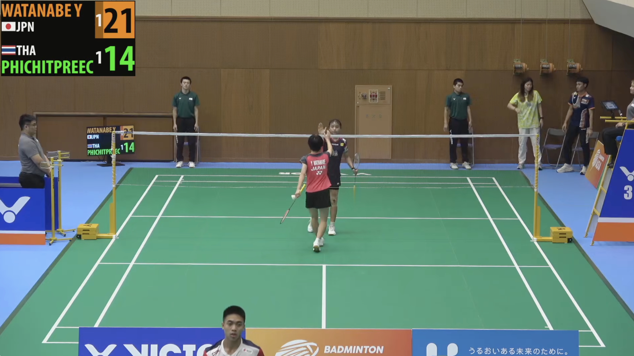 🏸渡边柚乃鏖战3局击败去年世青赛冠军安雅帕特渡边柚乃🇯🇵 21-18、18