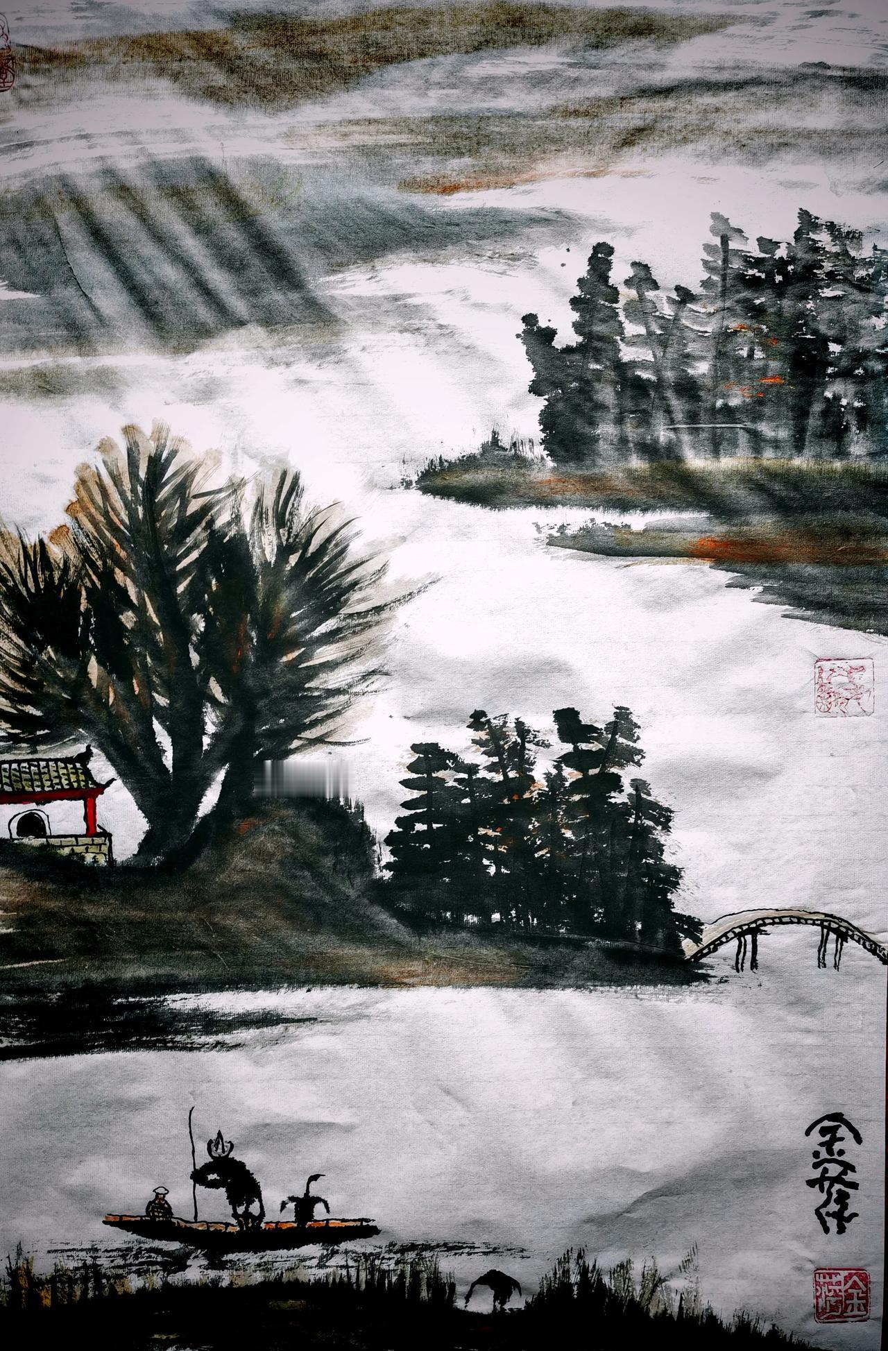 一夜疾风阵雨来，
满园秋色入诗怀，
昨宵梦到江南岸，
笑看百花次第开。