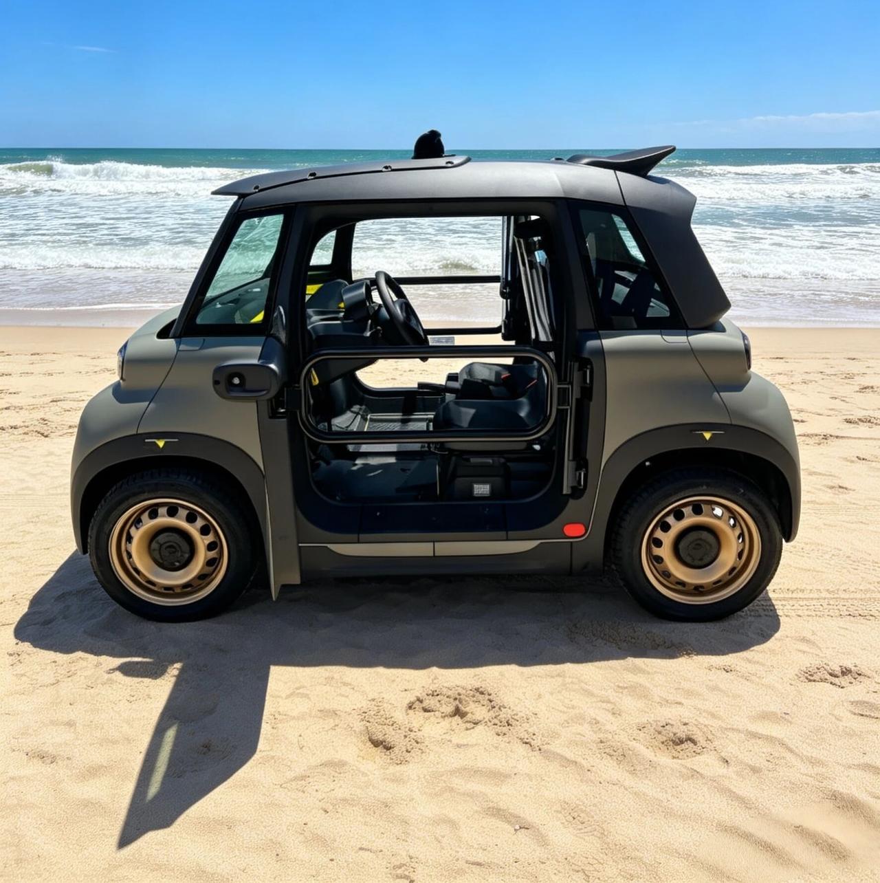 雪铁龙Ami，欧洲爆款微型车这台就是雪铁龙My Ami Buggy。

车身小巧