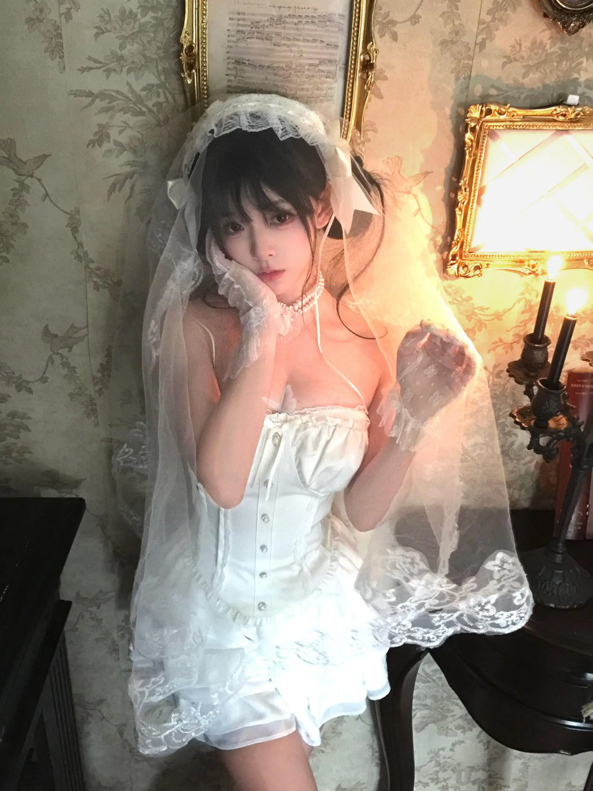 穿搭 谁还不是小腰精 婚纱 甜妹