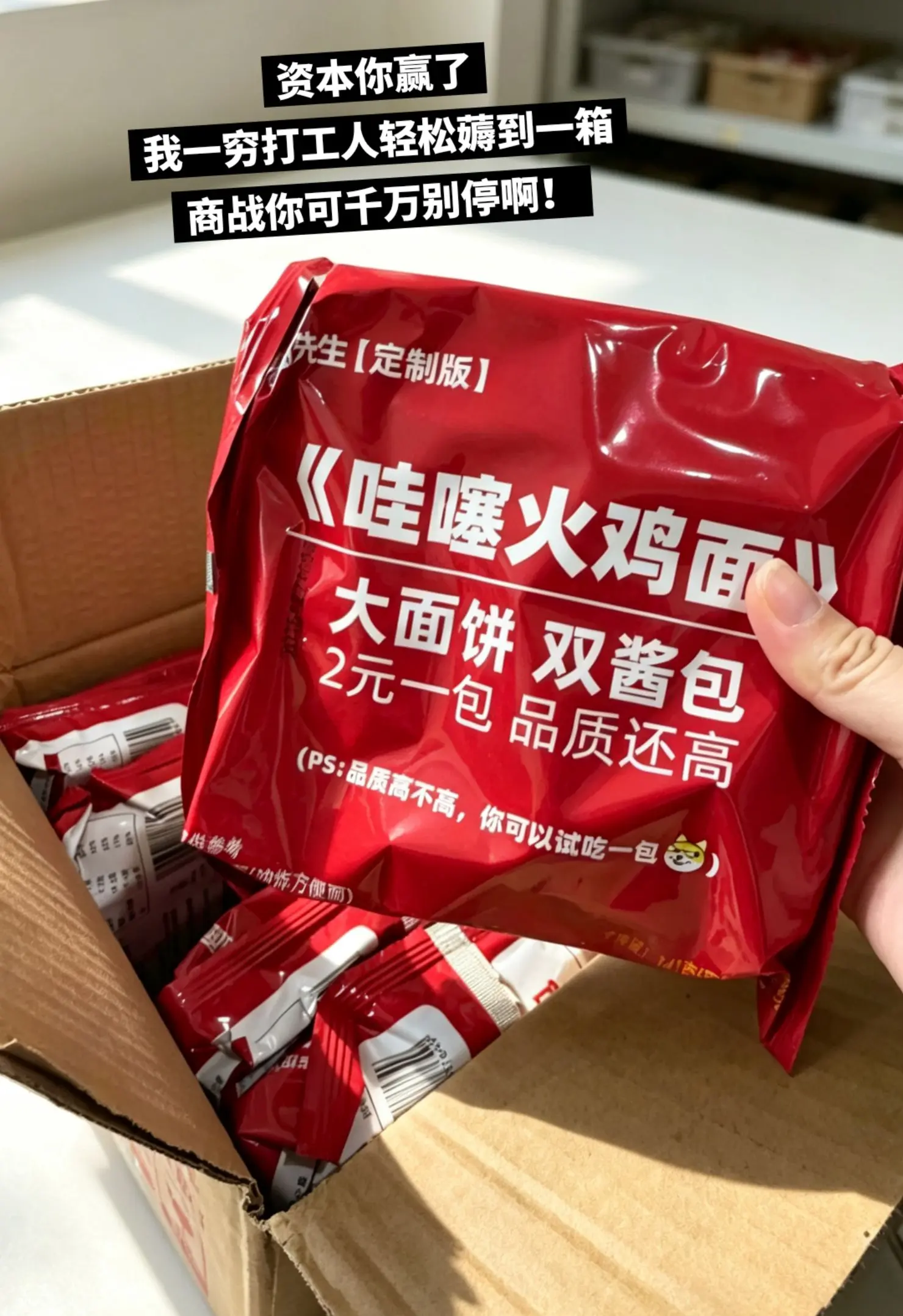 双倍分量，双倍麻辣的火鸡面，好吃到停不下。