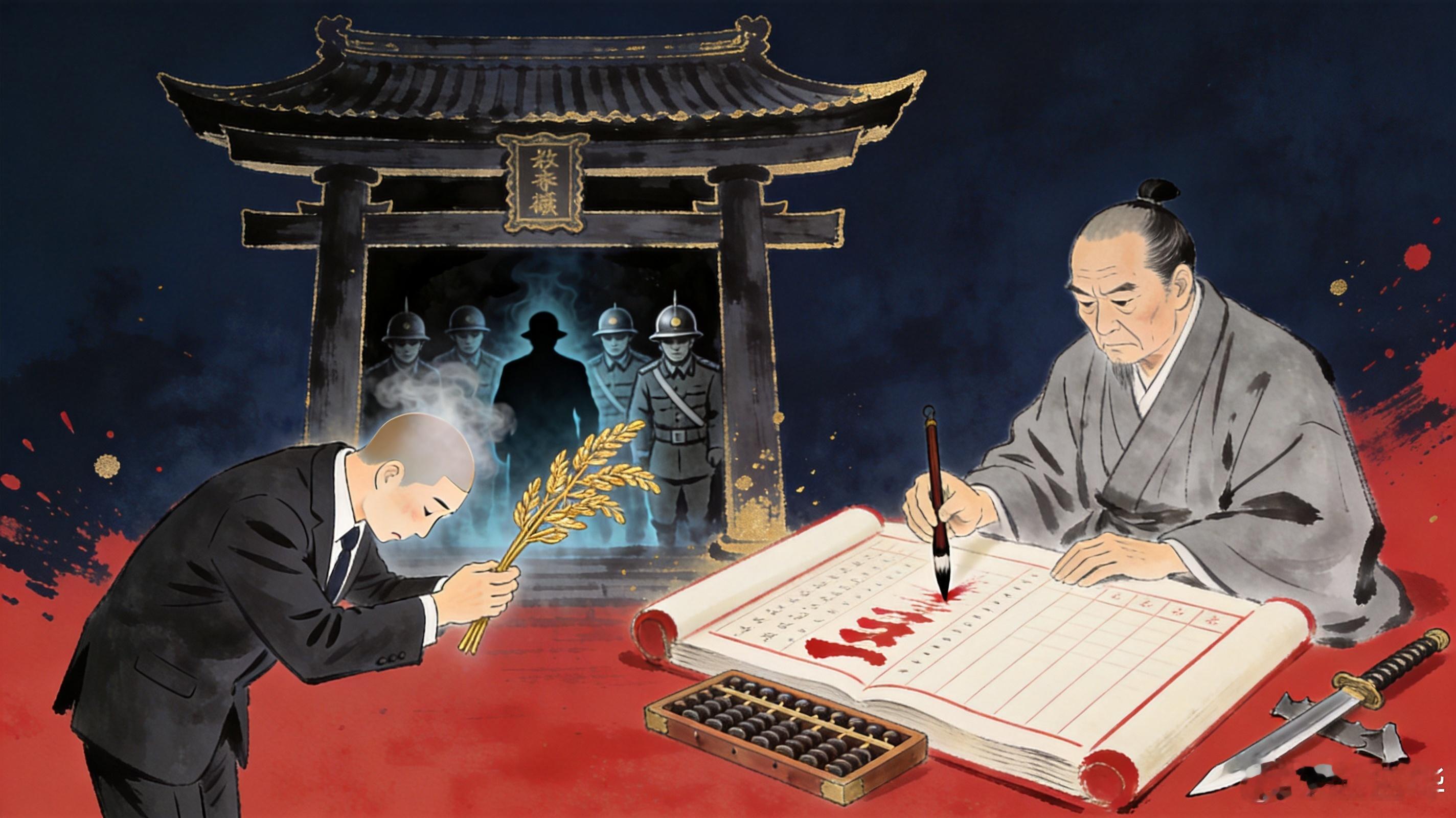 今天是8月15日，日本战败投降81周年。早晨看新闻，高市早苗向靖国神社供奉玉串料