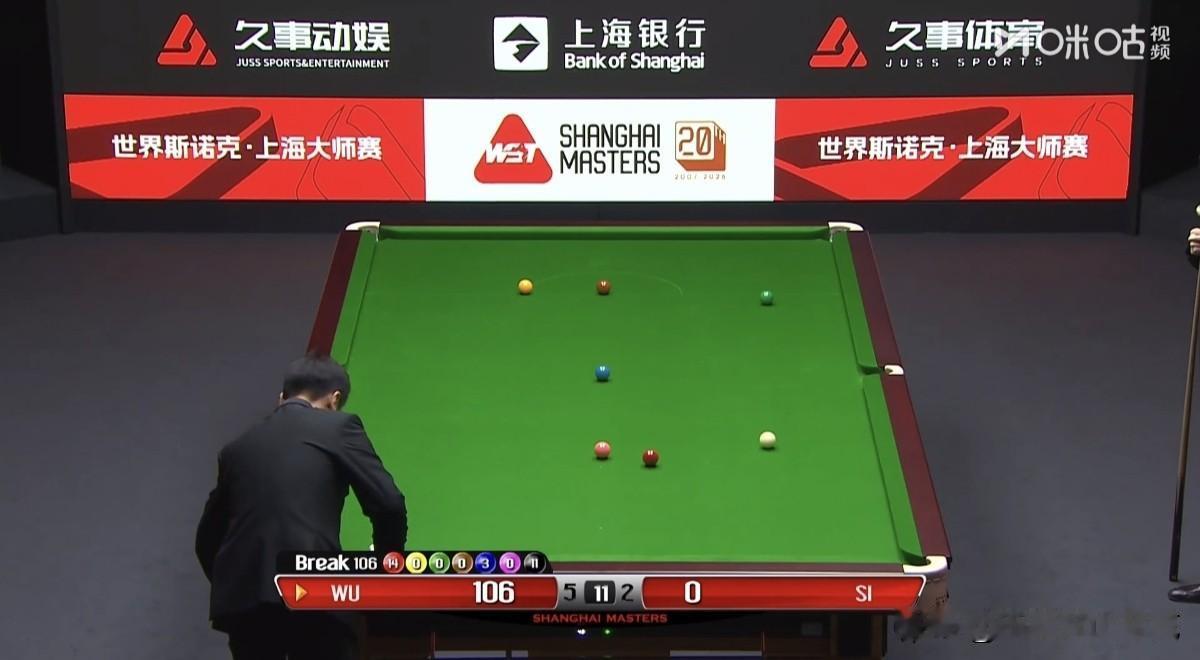 6：2，最后三连鞭，吴宜泽战胜斯佳辉，成功晋级上海大师赛8强！
      北京