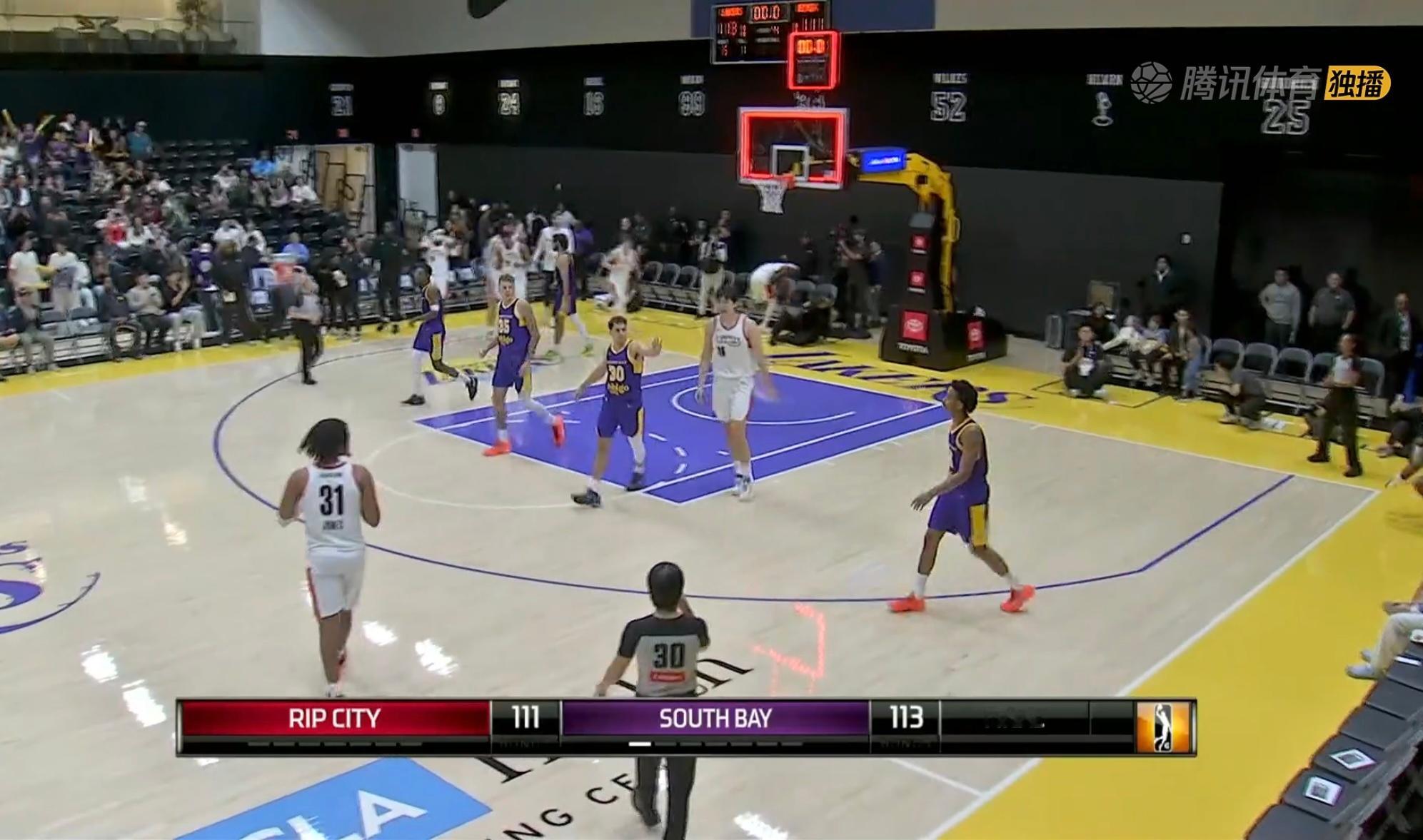 撕裂之城混音111-113不敌南湾湖人，杨瀚森出战29分钟，16中8，三分5中2