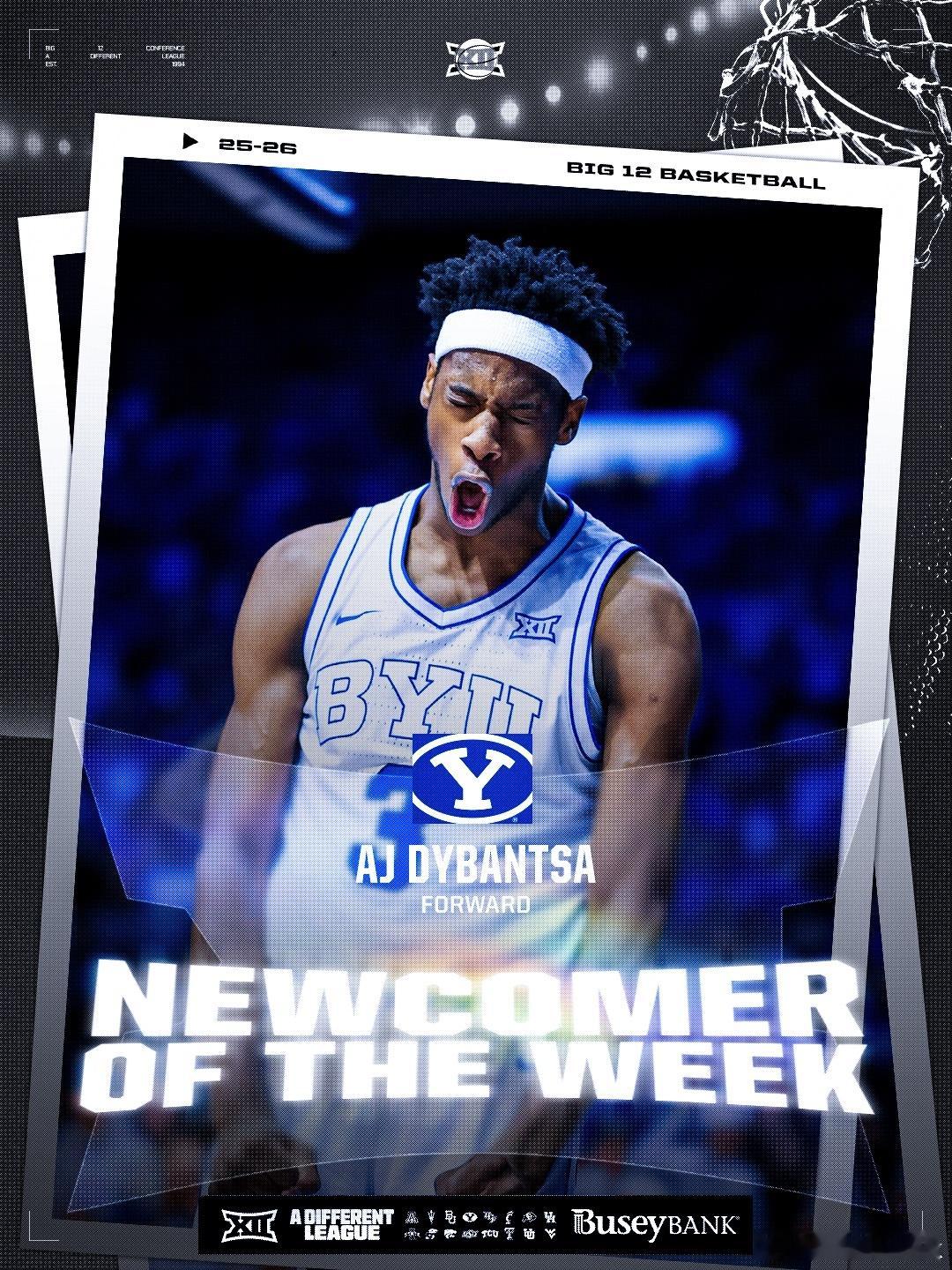 Big 12联盟第14周表现奖（2025-2026赛季）。NCAA男篮最佳球员：