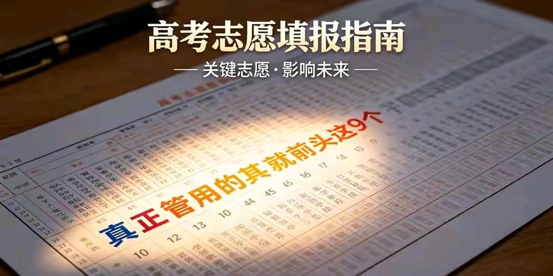 高考志愿表真正管用的其实就前头这9个[赞]