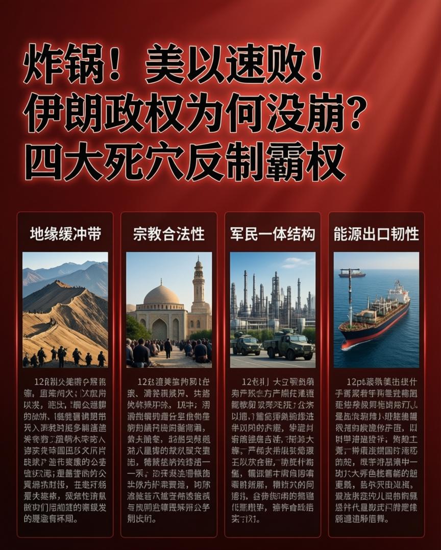 西班牙《理性报》前两天发了篇挺有意思的分析，大意是：美以折腾了这么久，伊朗政权怎