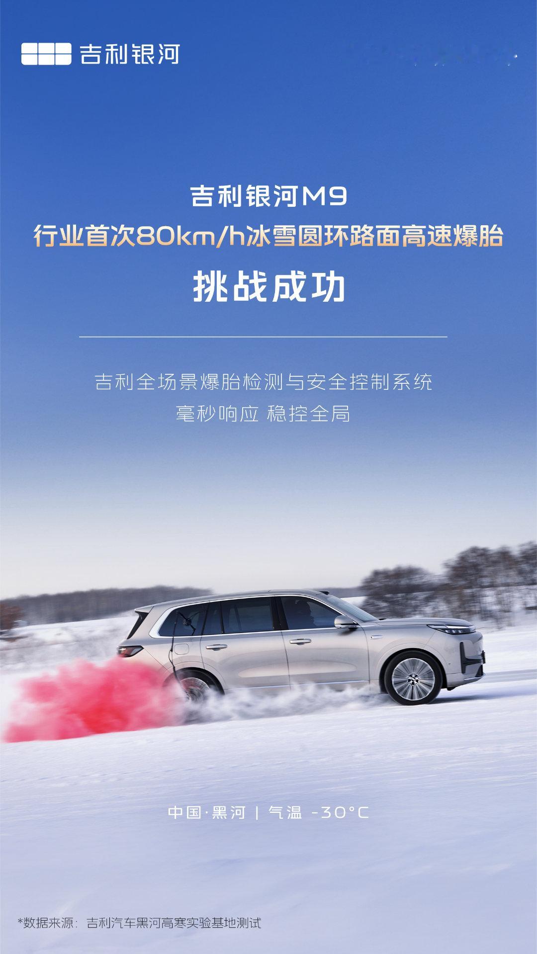 爆胎测试还得高管亲自上吉利高管是真敢拼啊~零下30℃的黑河冰原之上，范峻毅亲自驾