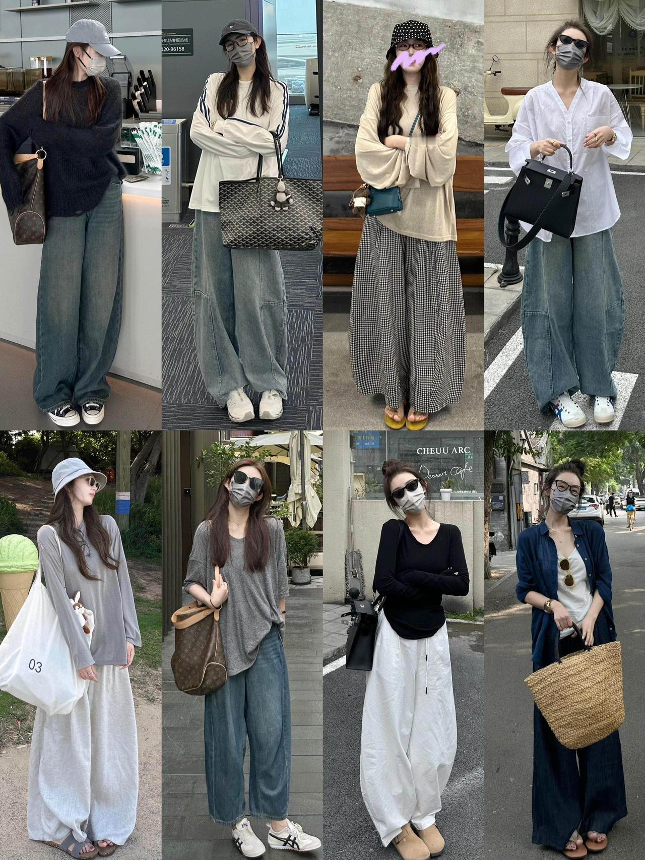 简单又洋气，这样的穿搭超好看！
松弛感是它的灵魂，宽松的裤装弱化身材线条，搭配素