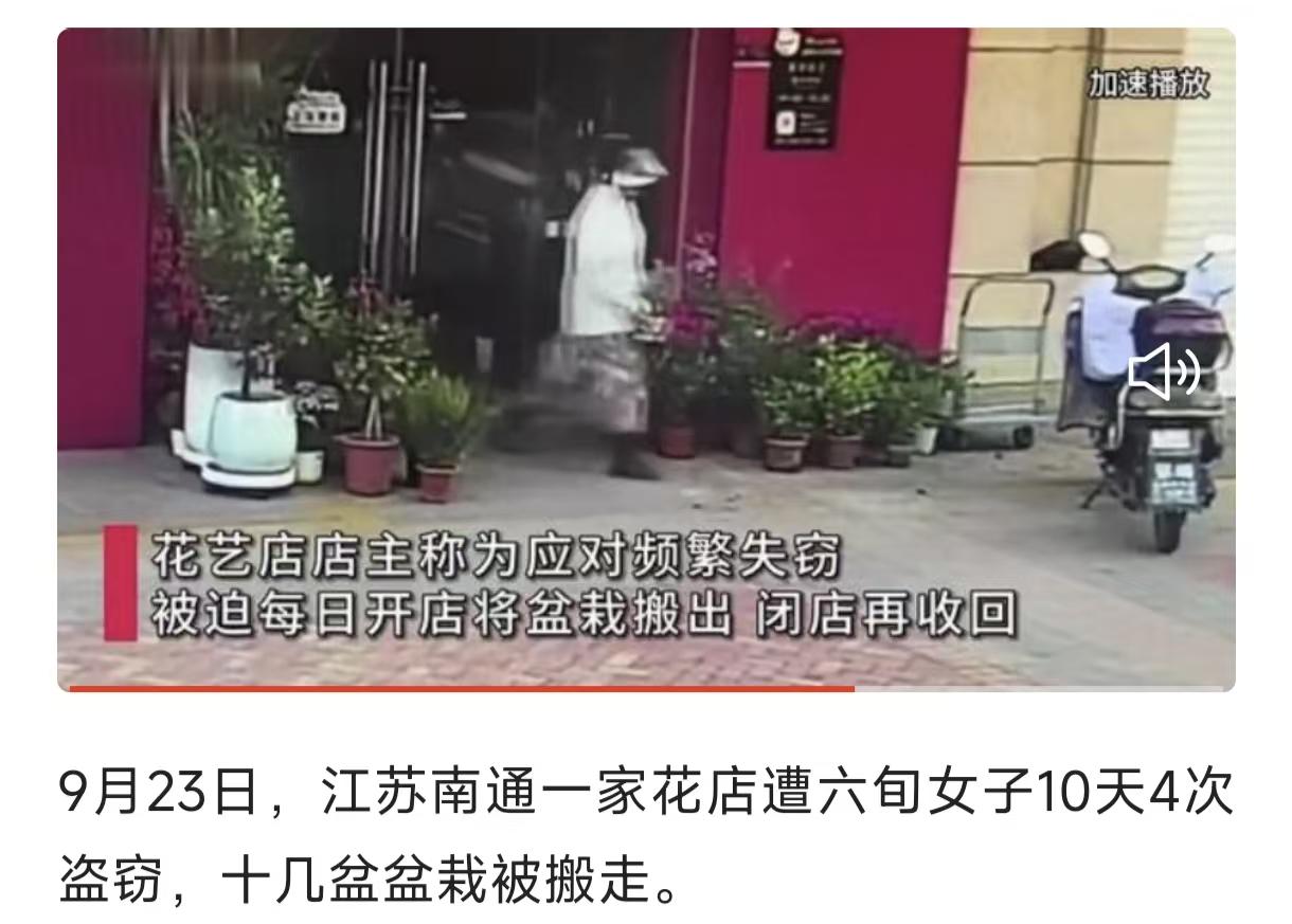 2025年9月23日，江苏南通崇川区一家沿街花店的店主陈女士向媒体反映，自家店铺