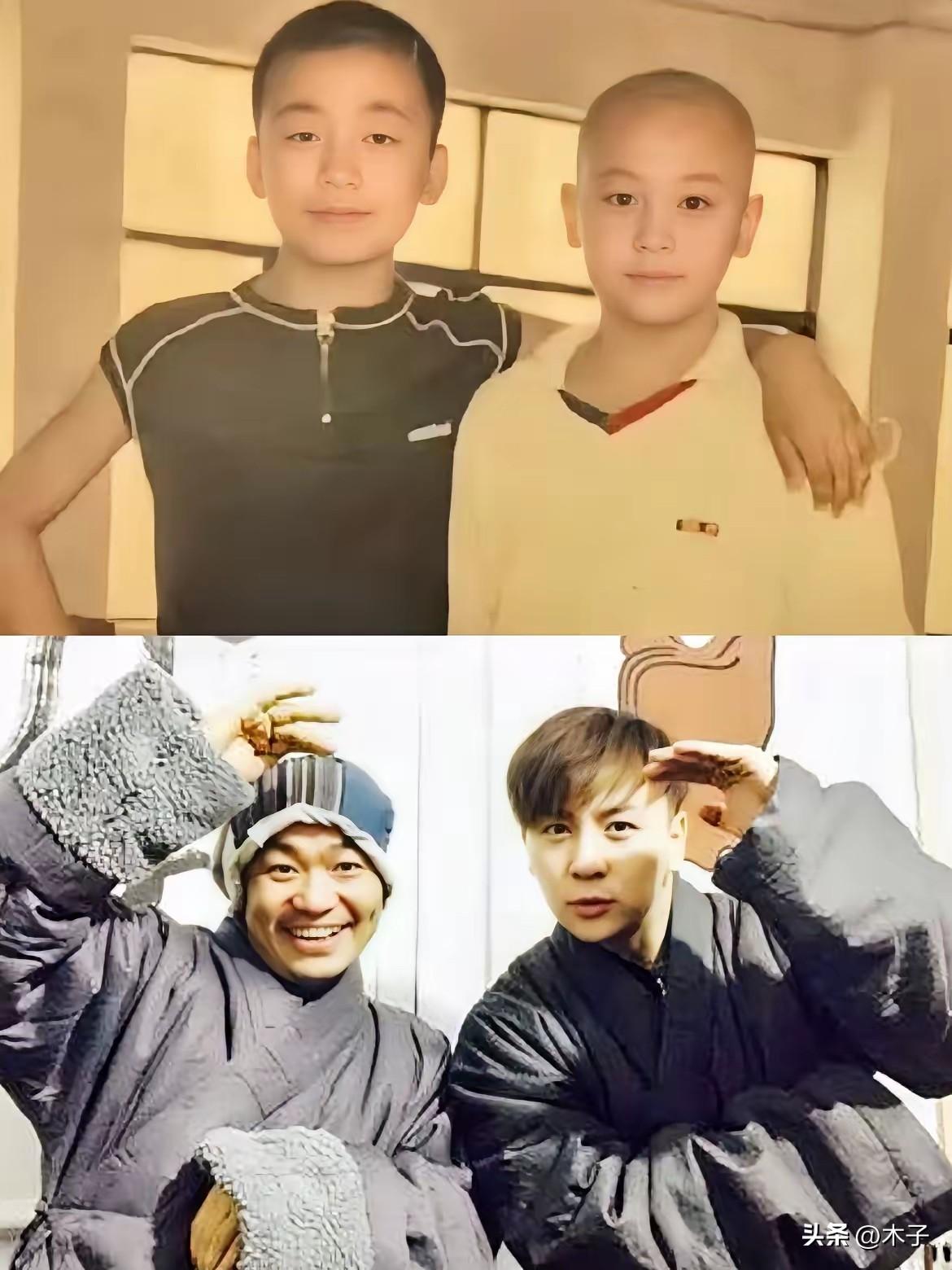 大4岁的王宝强，要给小4岁的释小龙恭恭敬敬叫一声师叔！相识整整30年的少林嫡传师