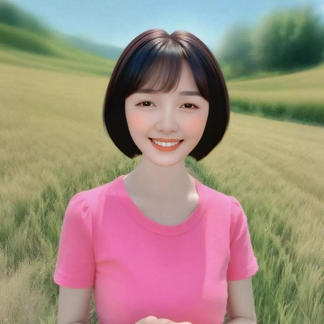 在田野中微笑的甜美女孩🌿✨少女感笑容 少女感微笑女孩 少女的笑容 美少女的微笑