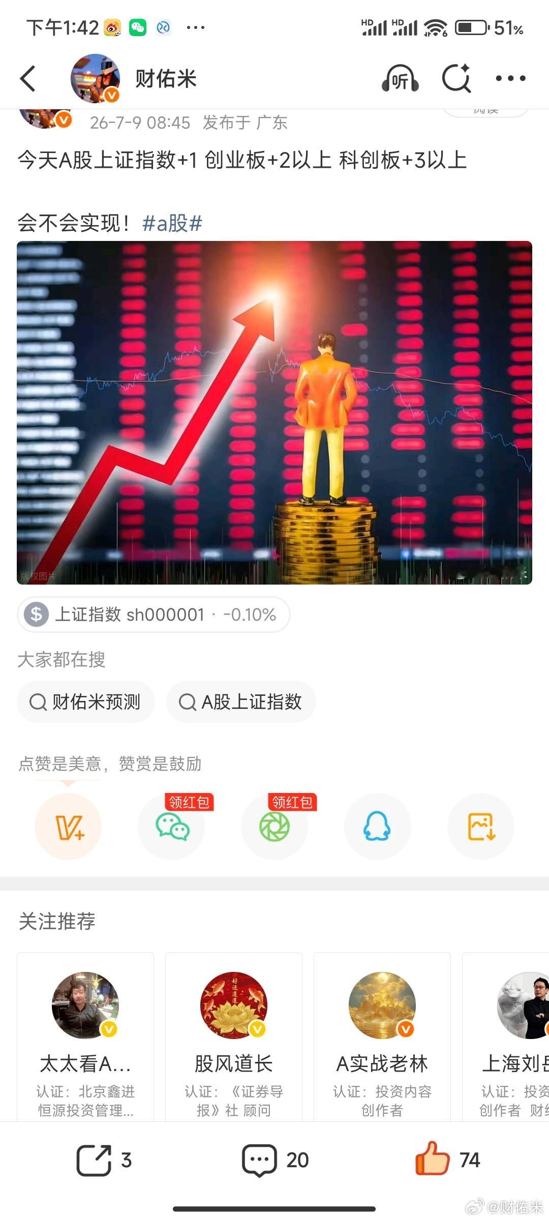 你们说米姐及格了没？A股