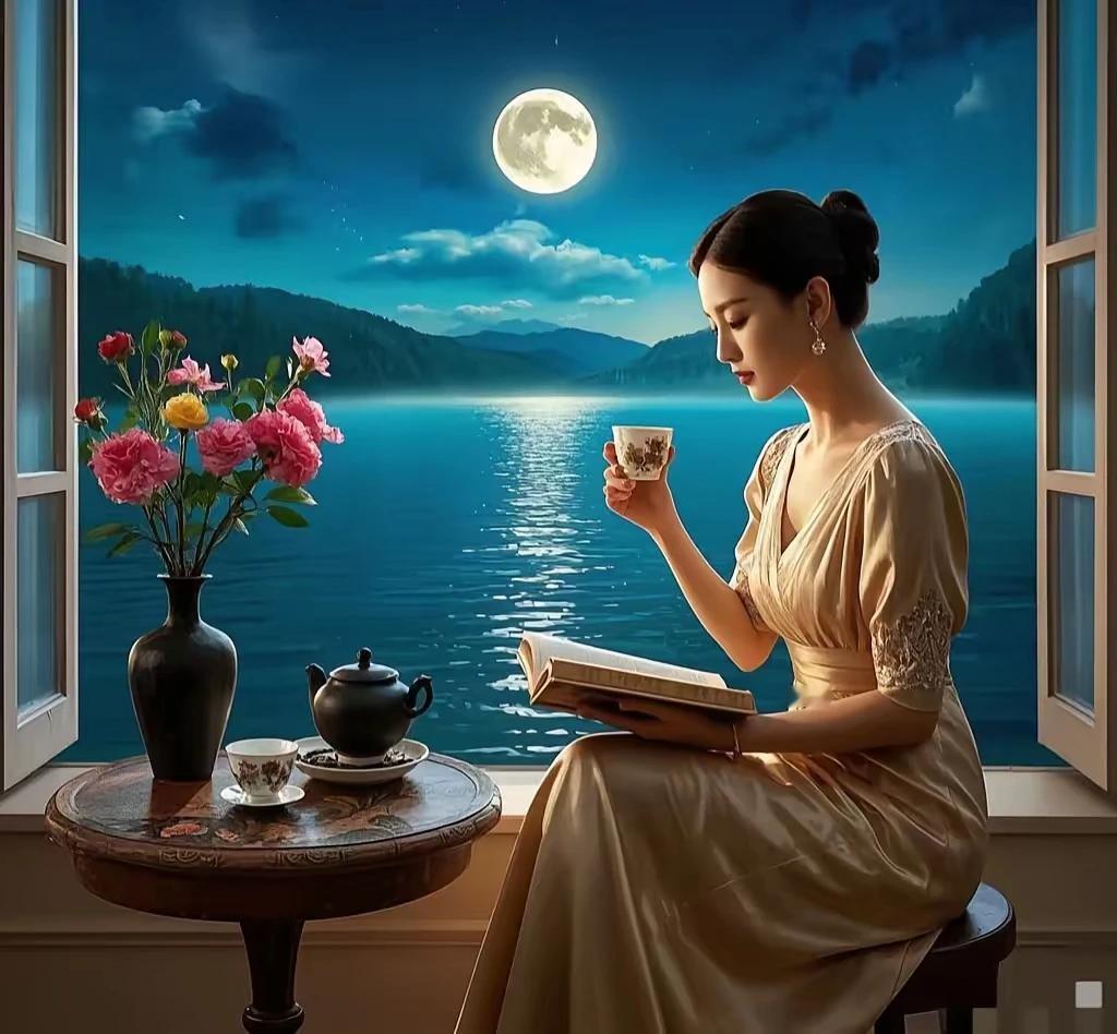 上联:月上林梢悬玉镜 
下联:清辉尽洒映寒意