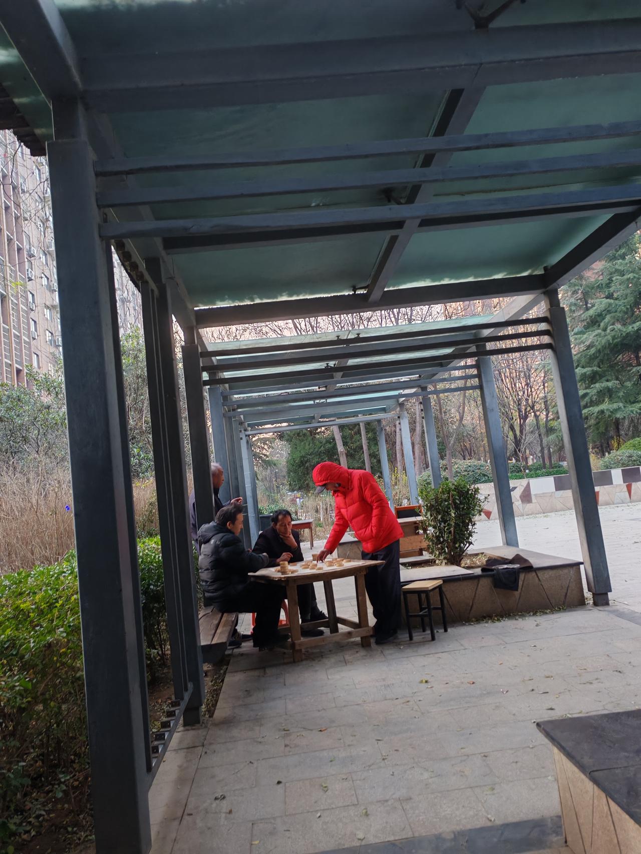 没有养老金底气不足，请客都不敢去
这几个大叔是我们小区的，他们是棋友，每天凑在一