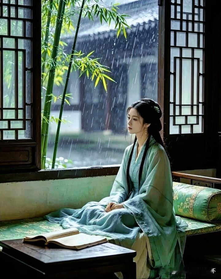 上联：竹窗风雨情难已
下联：有请雅士[玫瑰][玫瑰][玫瑰]