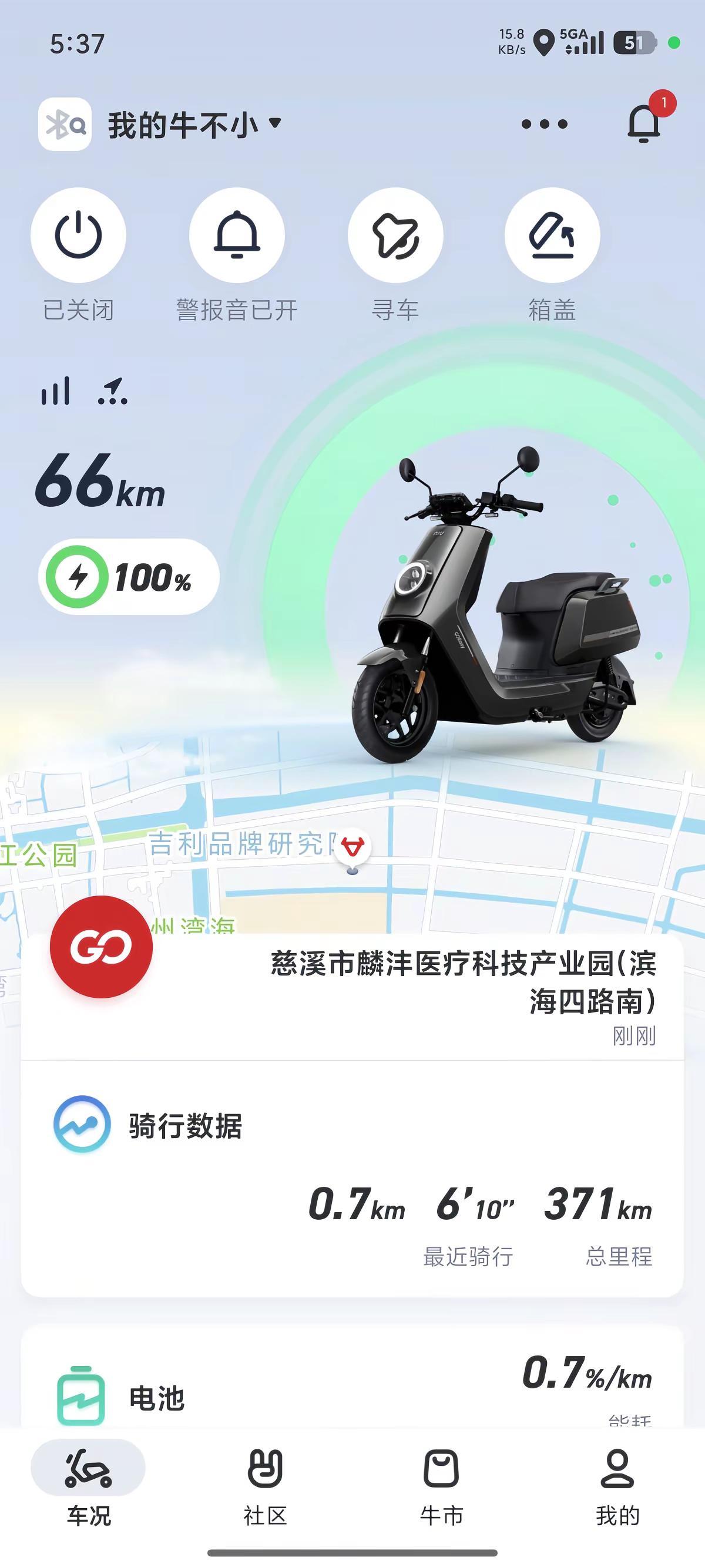 小牛N One买的时候加了800装的这款电池 满电续航只有66公里 是不是被坑了