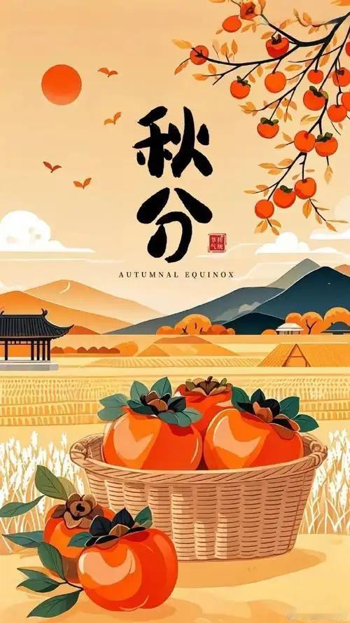 今日秋分。昼夜平分。寒暑平分，阴阳平衡。万物收敛，秋收作物灌浆饱满。等待成熟。风
