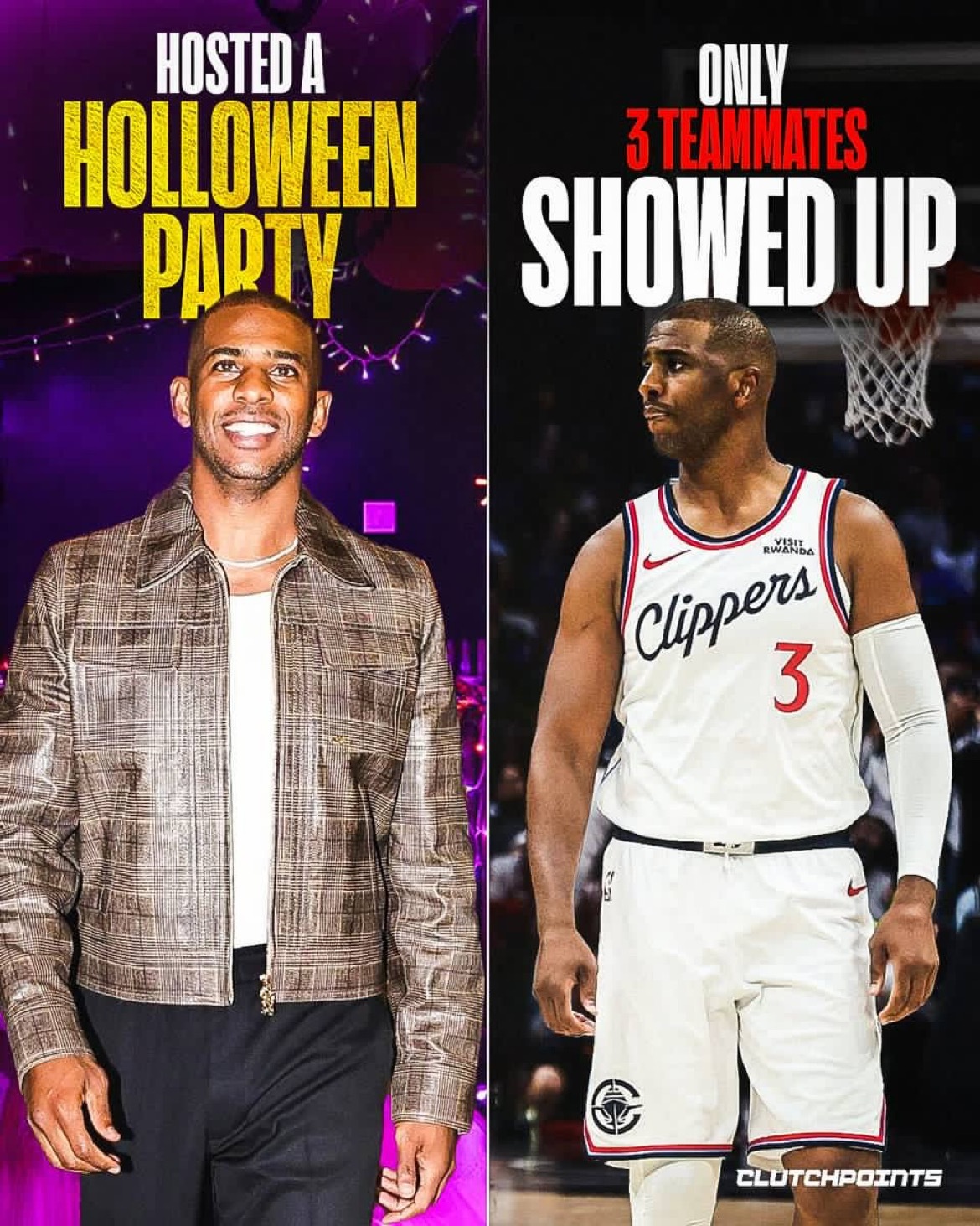 据ESPN记者报道，为了提振士气、凝聚团队，保罗特意举办了一场万圣节派对。然而，