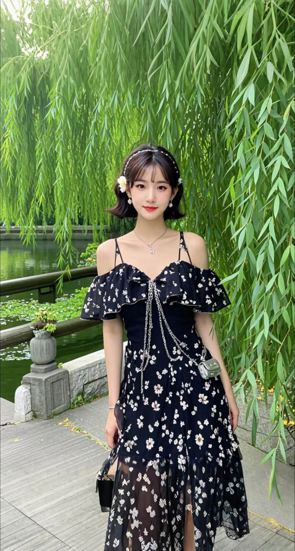 AI扩图 AI西湖御姐风情