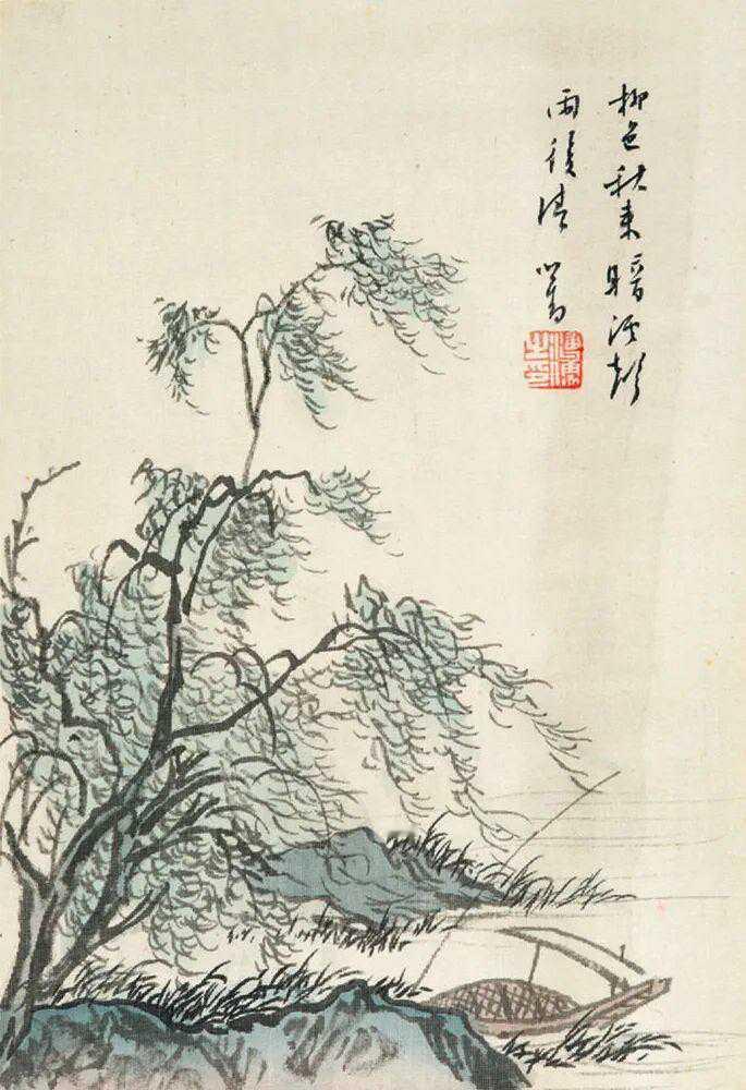 溥心畬 山水十开。设色绢本 册页十开19.5×13 cm，约0.2平尺(每幅)。