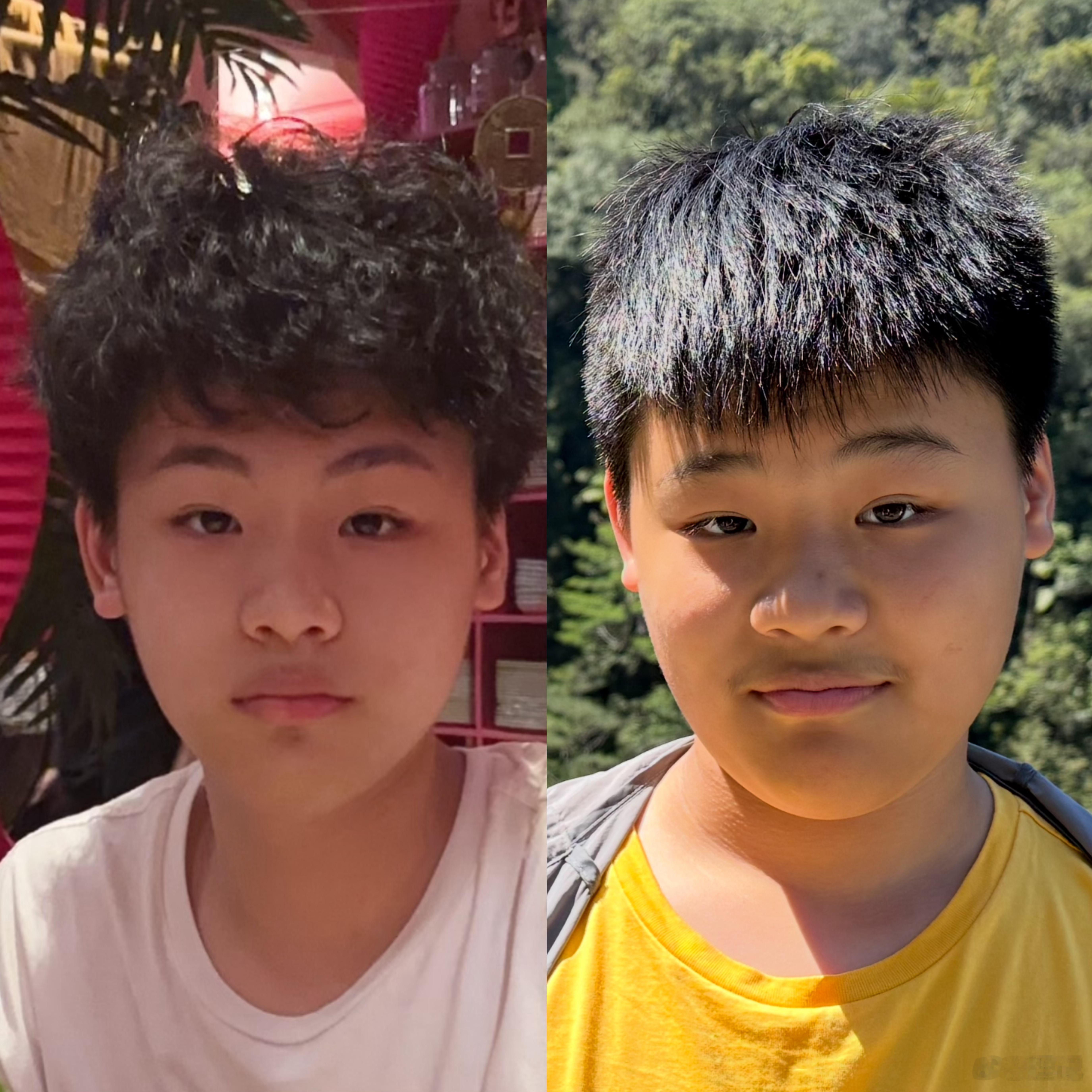 鼓励大家控糖，展示一下我家臭小子的成果吧。今年14岁，左边是今年二月，右边是去年