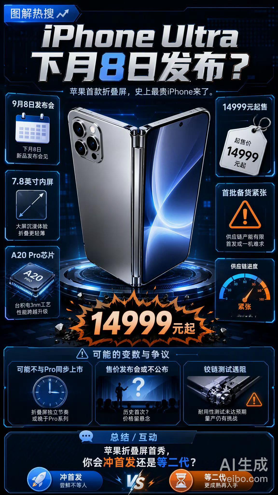 首款折叠iPhone都说可能是史上最贵的苹果手机，但是苹果用户又不差钱，贵点无所