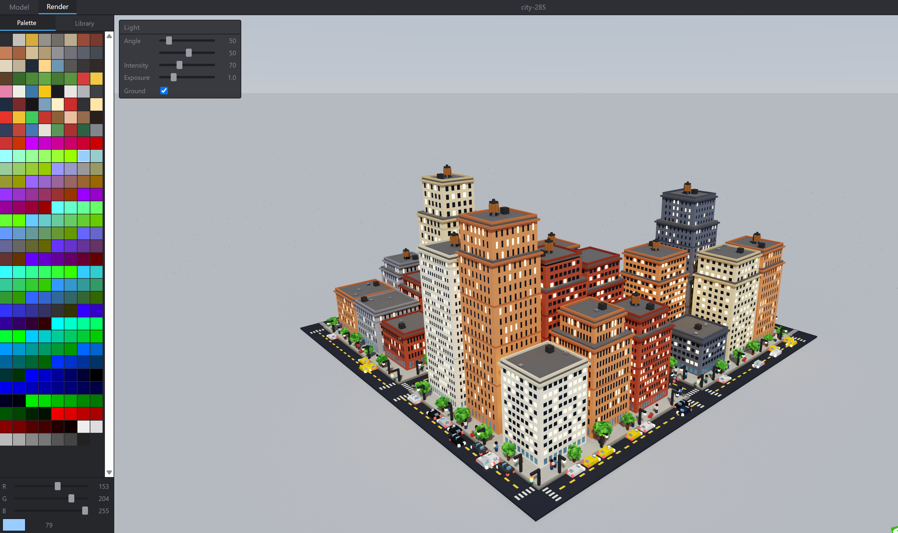 昨晚用Fable 5，复刻web版的magicavoxel，效果真的不错。之前用