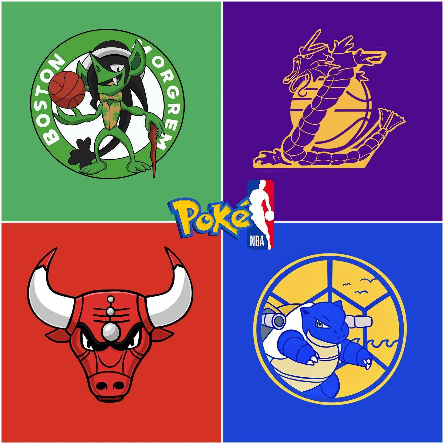 POKEMON x NBA球队Logo ​​​