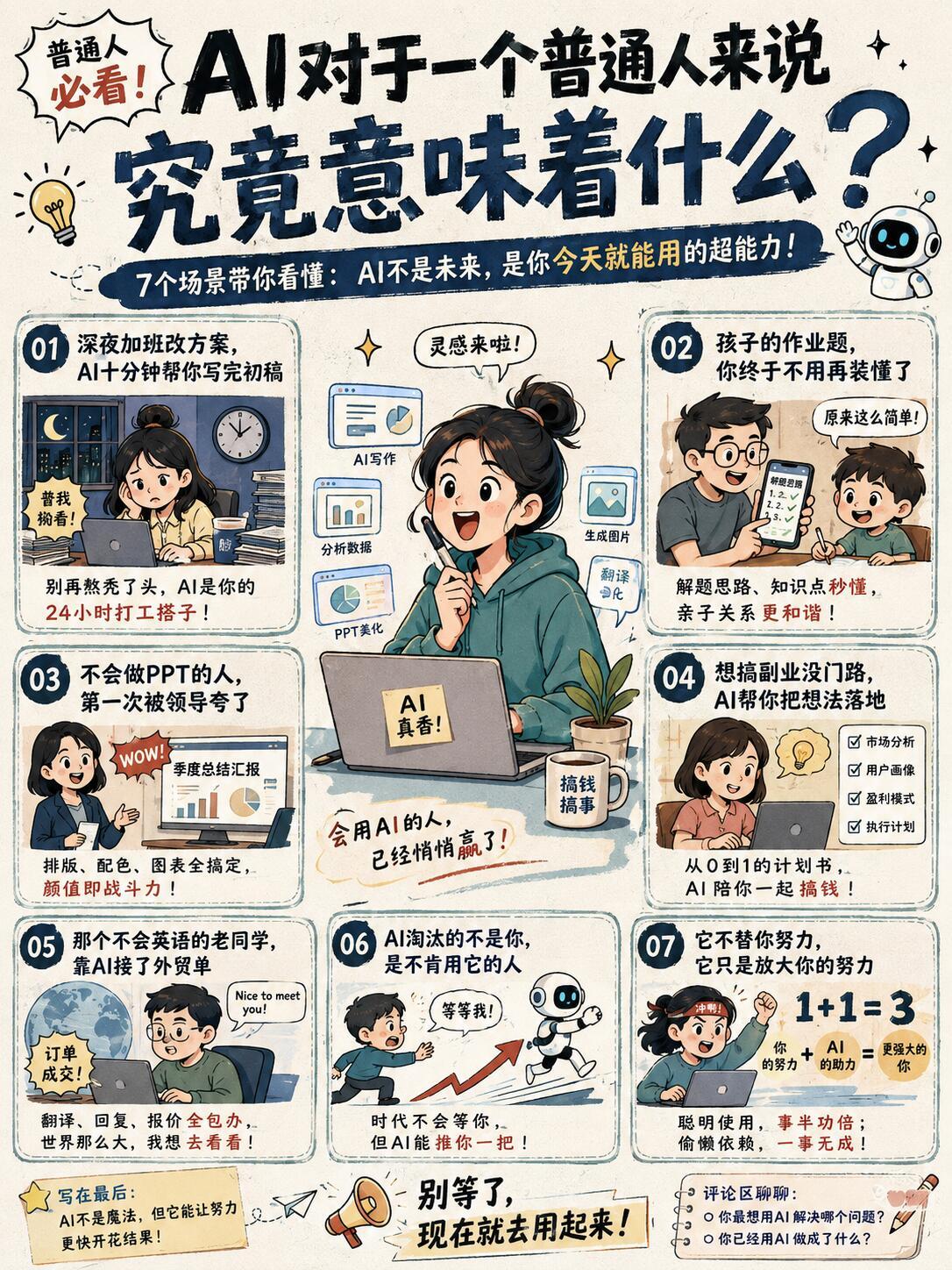 AI对于一个普通人来说究竟意味着什么？其实AI离我们没那么远，它就是帮你省时间、