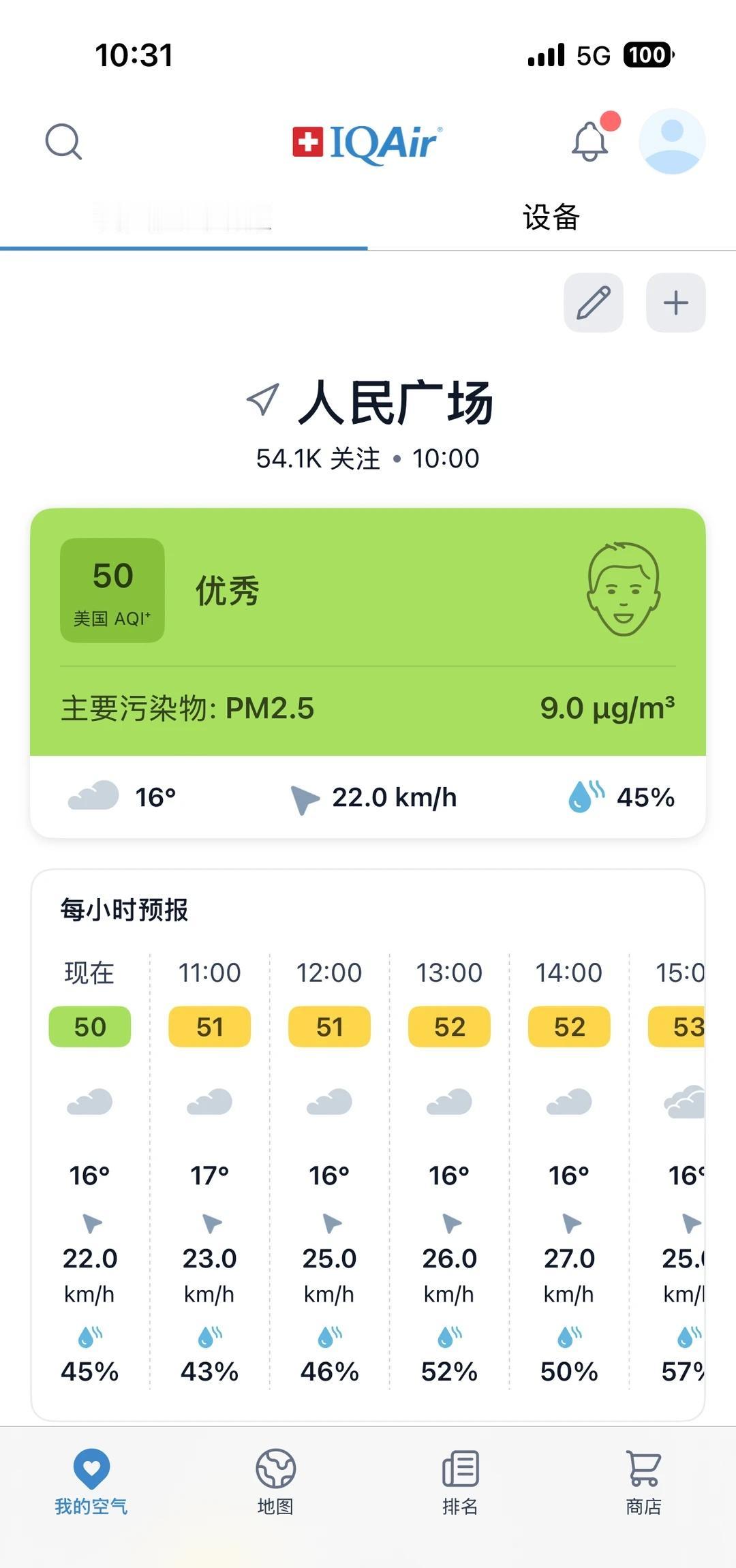 4.8 上海优秀👍的空气质量
呼吸完全顺畅
眼睛可见远至更远

	
上海 这一