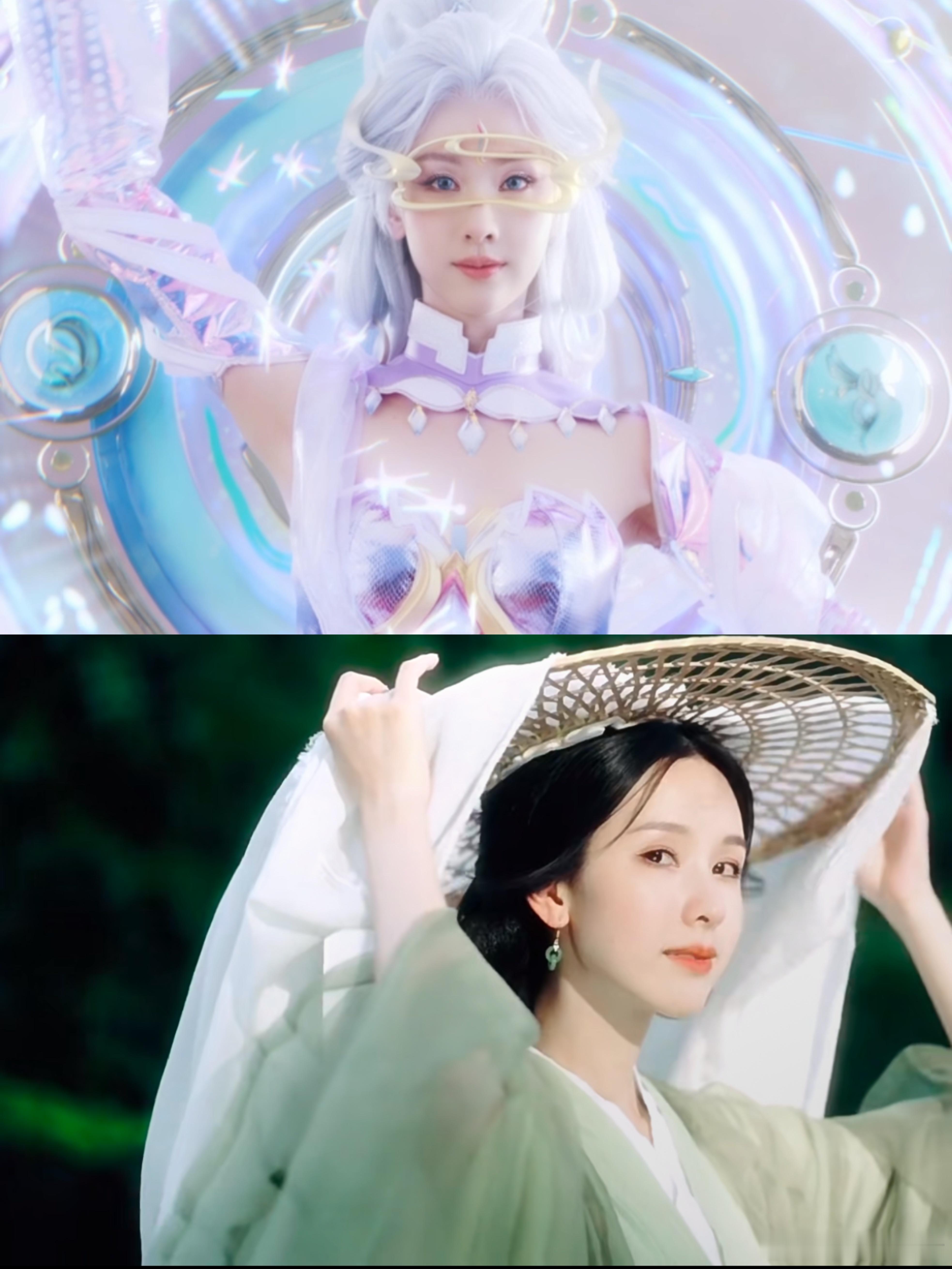 陈都灵[超话]  陈都灵赛博神女造型  陈都灵cos神女新春赐福  陈都灵颜值又