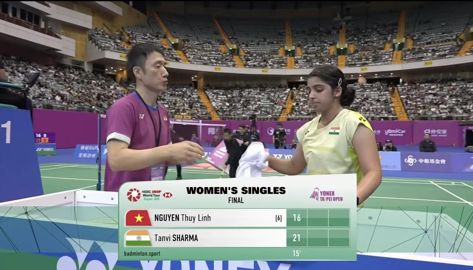 夏尔马🇮🇳 21-16 🇻🇳阮翠玲2026年中国台北羽毛球公开赛羽毛球