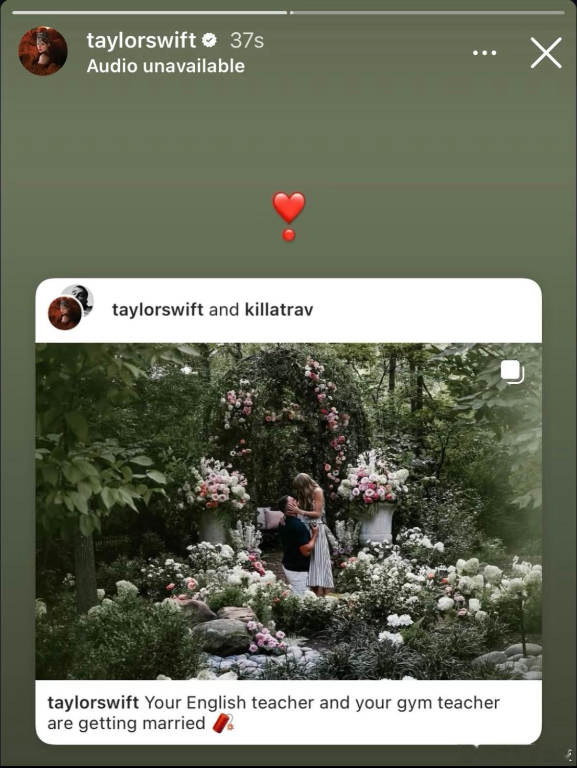霉霉结婚了！Taylor Swift与Travis Kelce官宣结婚🚨看到她