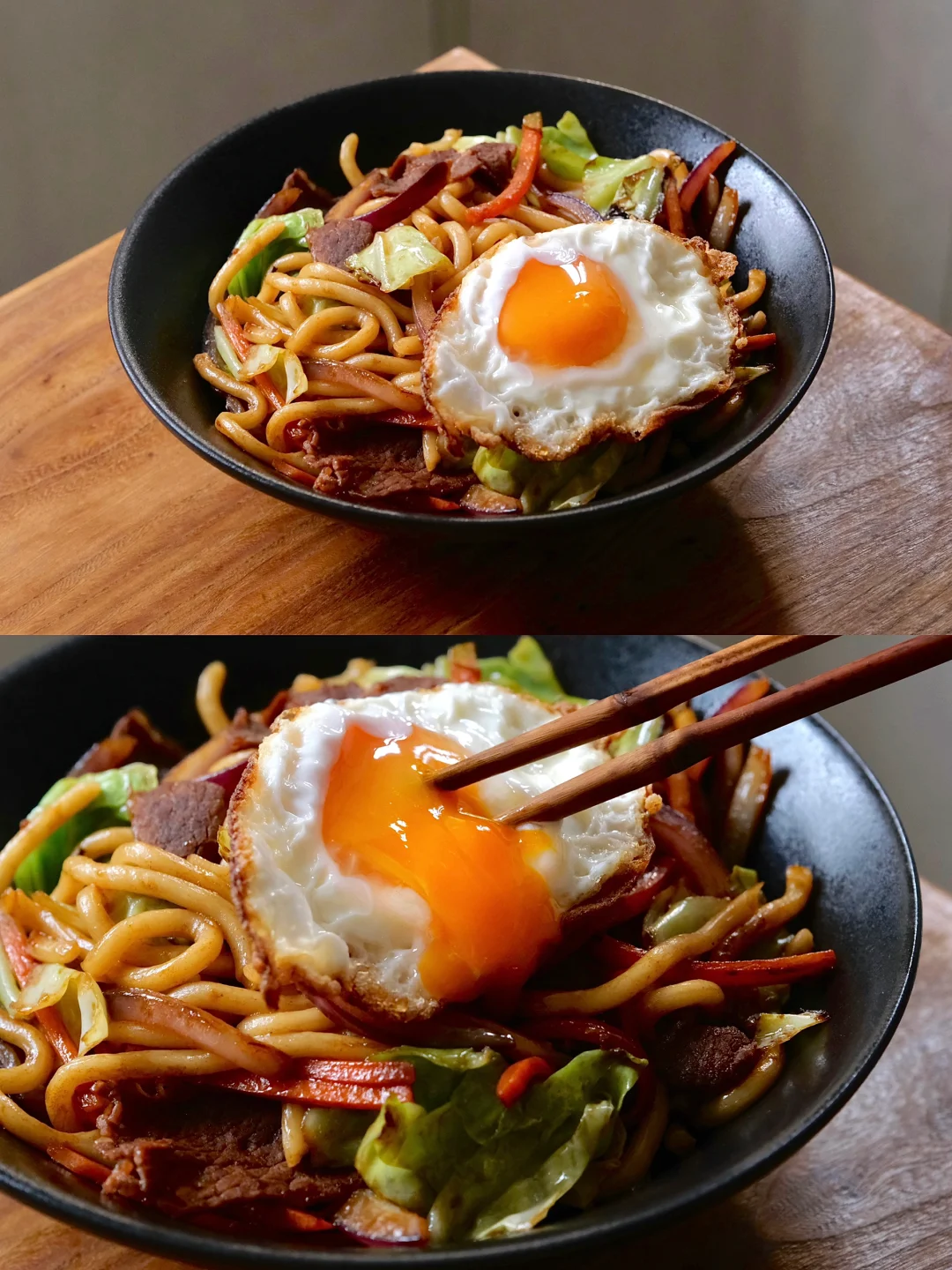 315天｜炒乌冬面和溏心荷包蛋的快乐