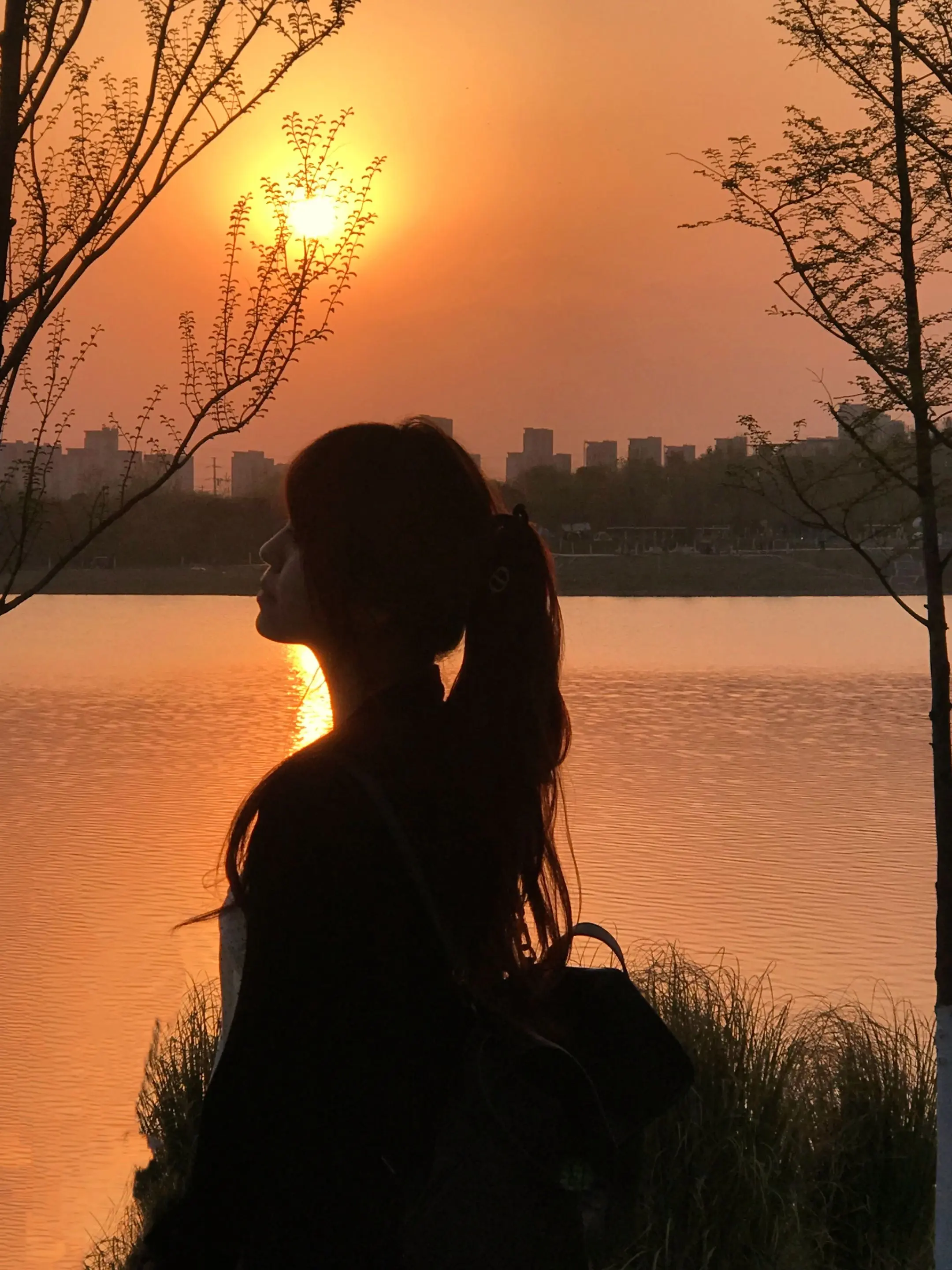 落日沉溺于橘色的海，晚风沦陷于赤诚的爱。