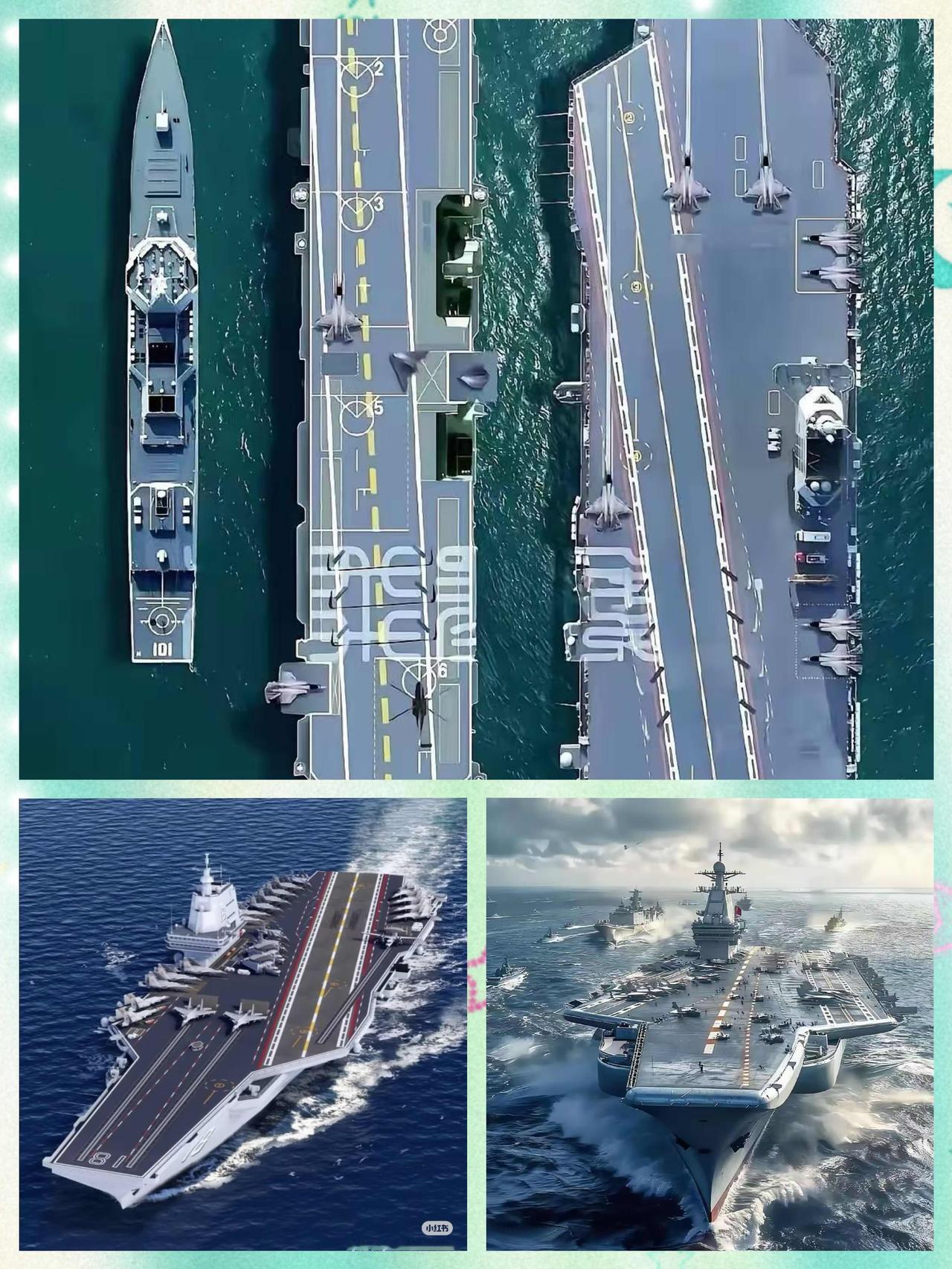 我勒个去，今天算是开了眼了。
一直以为咱们的055万吨大驱，那就是海上的巨无霸，