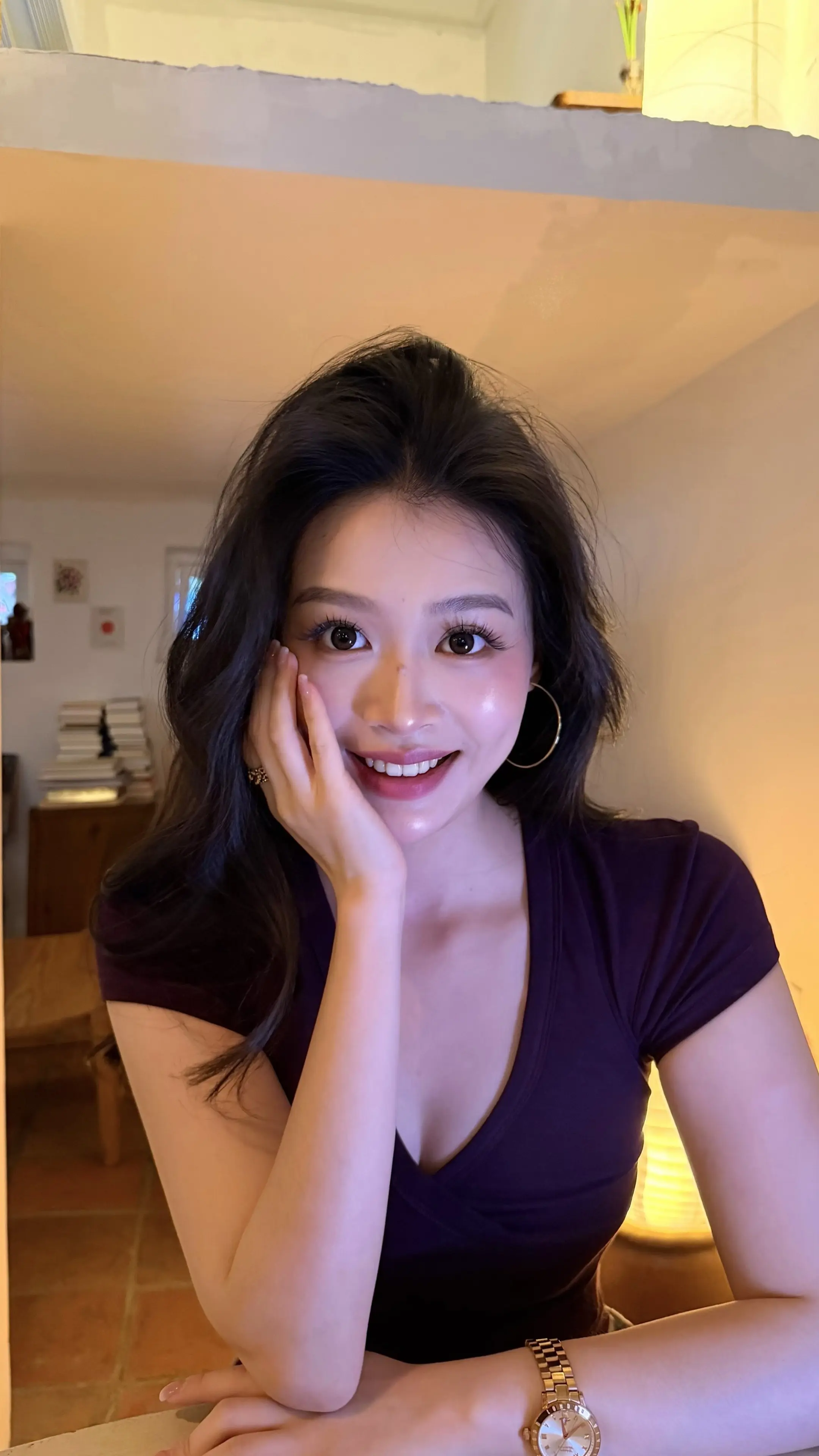 妹妹说紫色很有韵味。