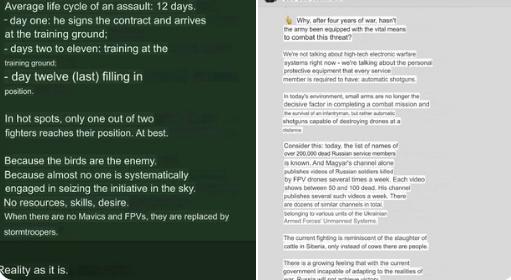 图文：俄军记者：新兵的存活期只有12天，

俄罗斯“Z通讯员”对俄军现状的评价：