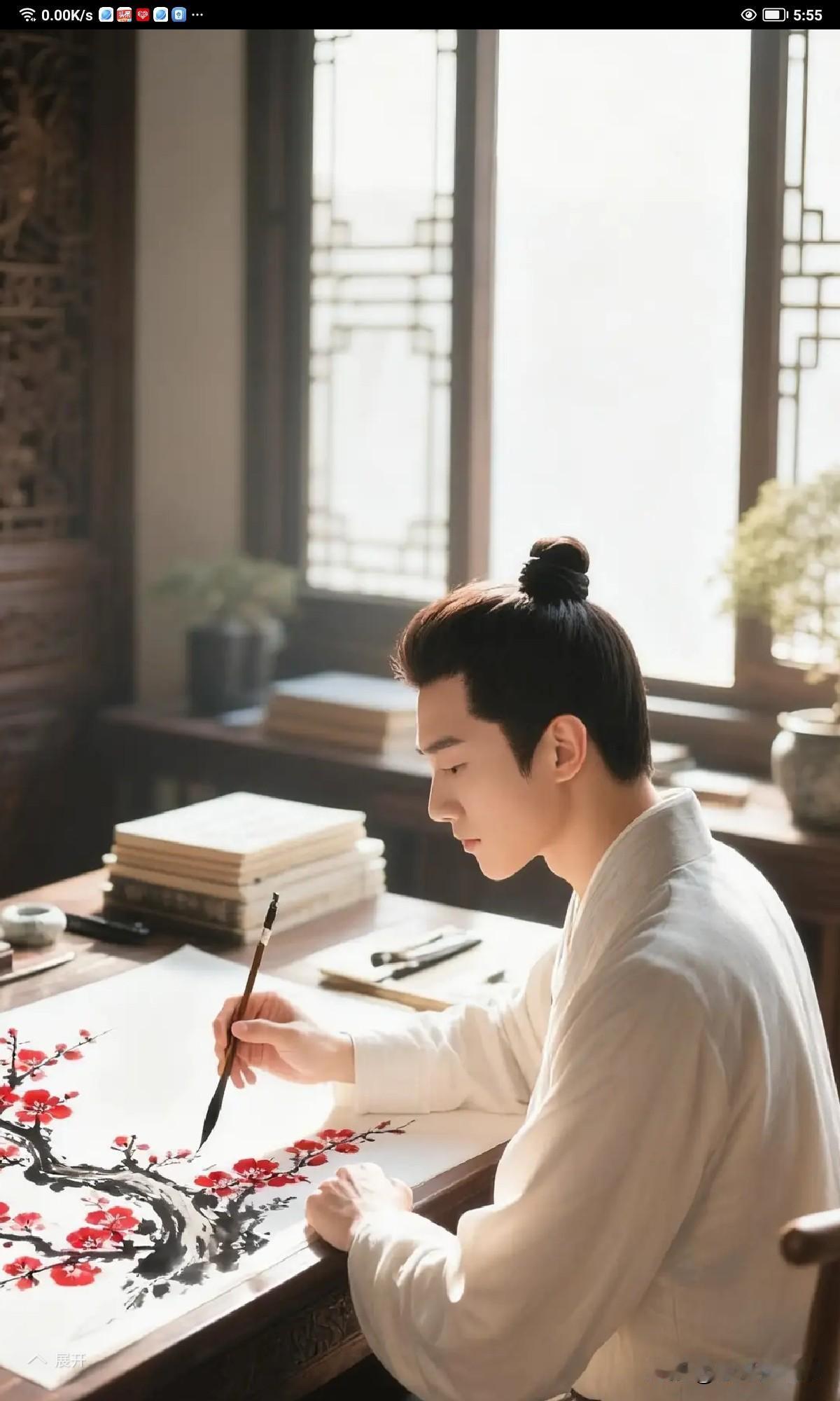 志在青云须展翼，
好文是在笔纸中。