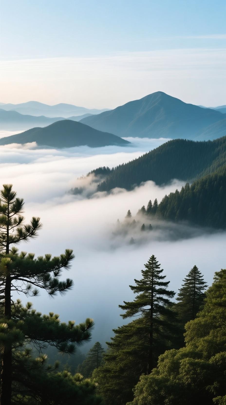 下联：柔云浅绕岭头松