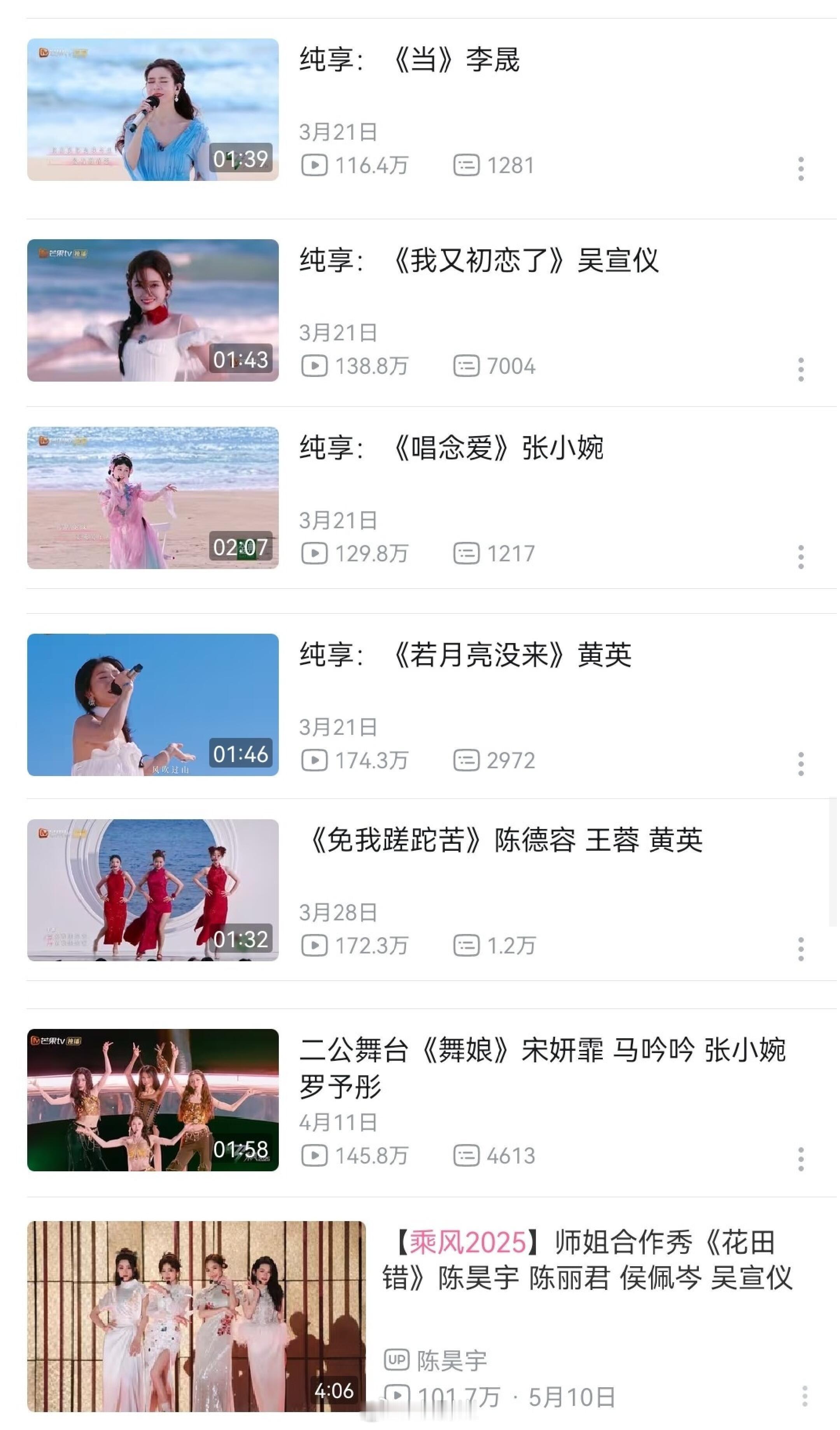 乘风2025[超话]浪姐6 B站破百万舞台乘风2025｜ ​​​