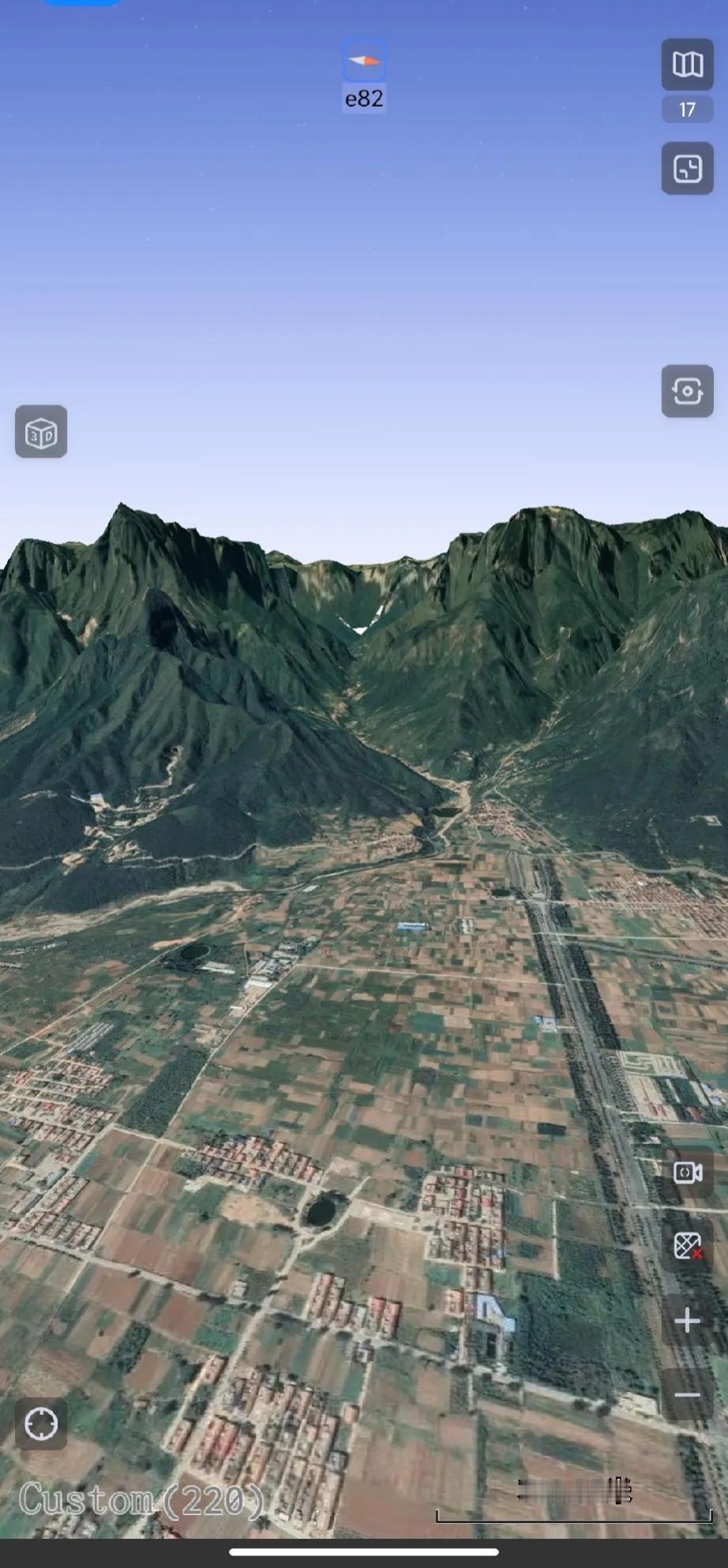 这是从河南林州市方向看太行山的视角，不得不说太行山给河南人的视觉压迫太强烈了，就