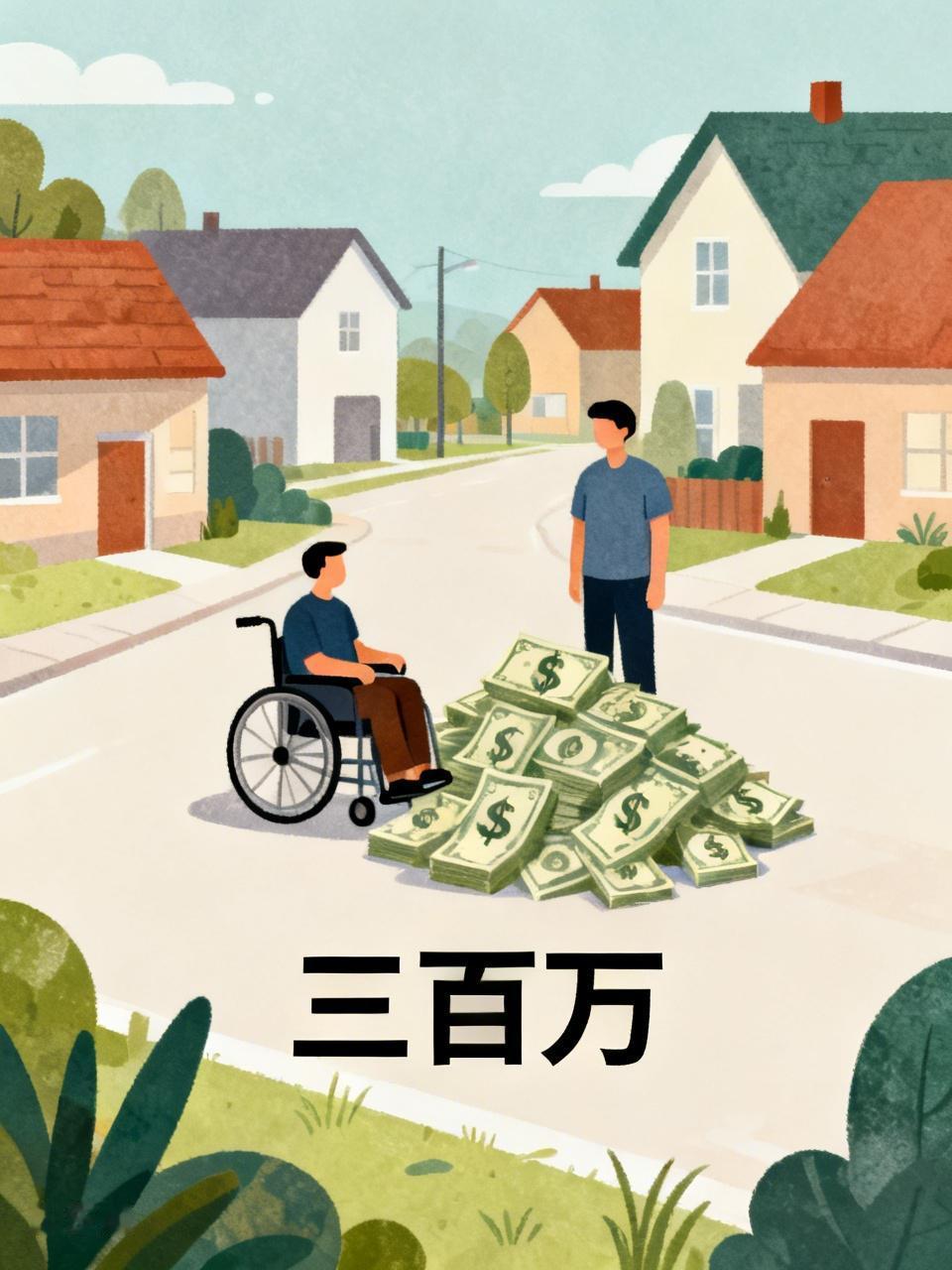 老婆指着鼻子骂我：炕都下不来，废物。
我瘸着腿，去工地看大门。
她把饭盒扔地上，